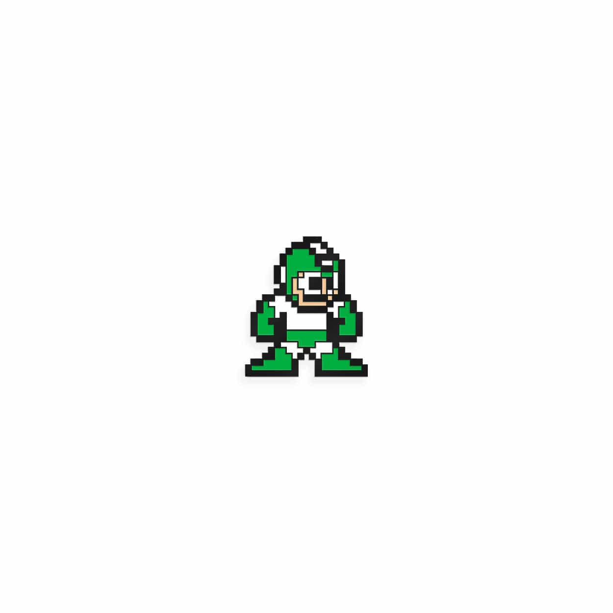 Mega Man Leaf Suit Enamel Pin - Collectible Gaming Badge for Cosplay, Backpacks & Gifts - Retro Video Game Merchandise for Fans