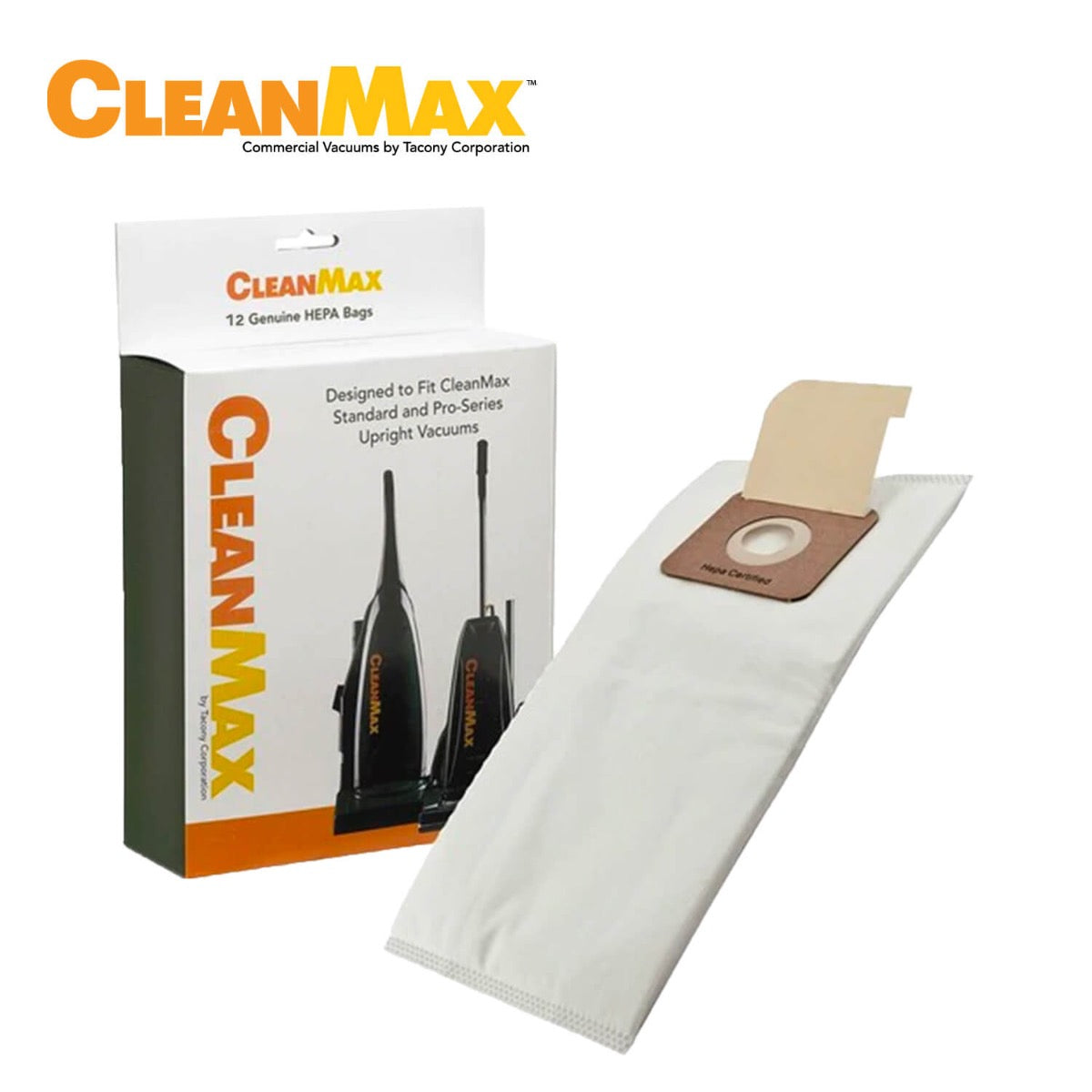 CleanMax Standard Pro & Nitro Series Paper Bags - 12 Pack | Eco-Friendly Lunch Bags for School, Office & Picnics | CMP 12