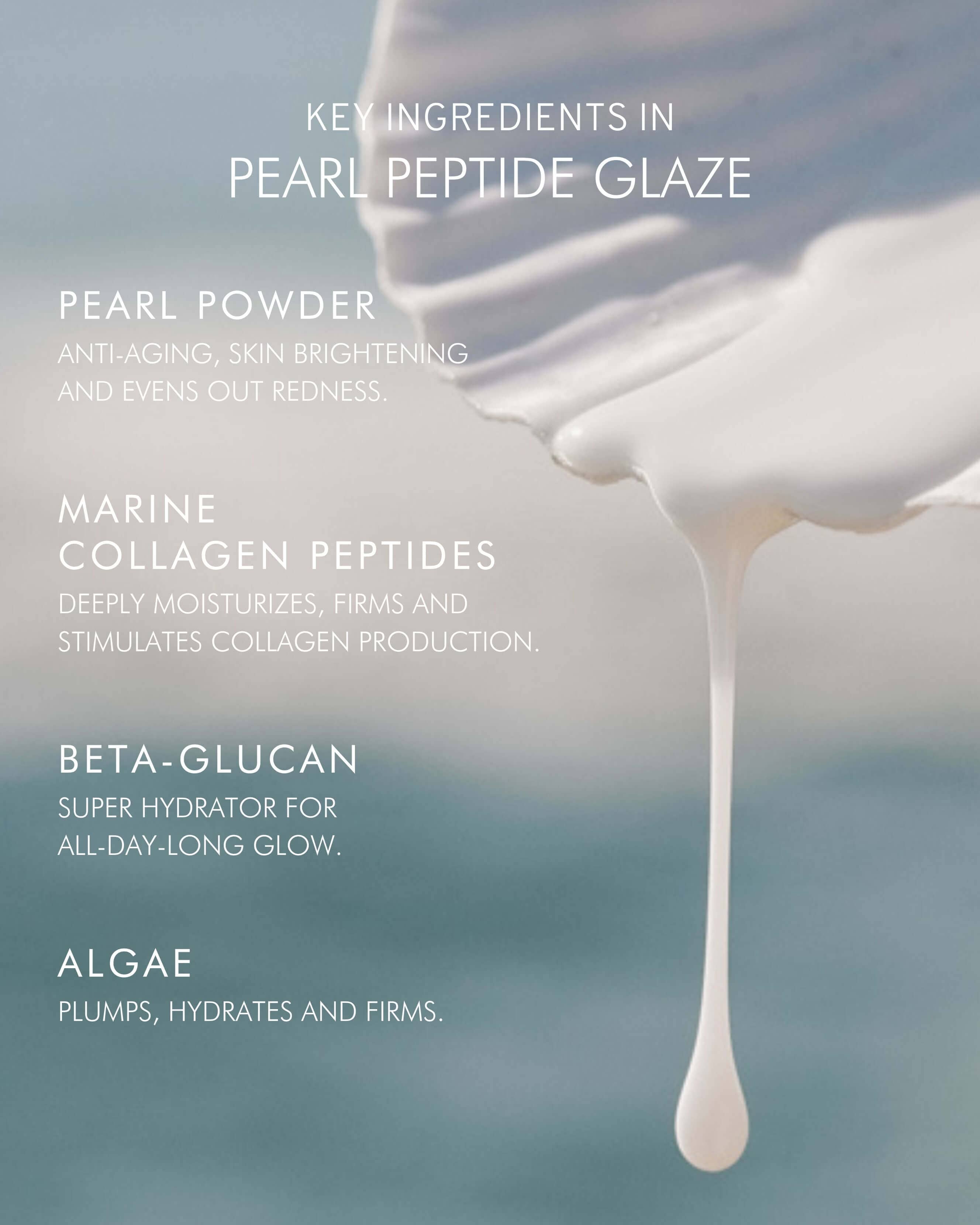 Algae + Beta Glucan Pearl Peptide Glaze Hydrating Facial Essence | Deep Moisturizing & Anti-Aging Skincare | Perfect for Dry Skin & Nighttime Routine