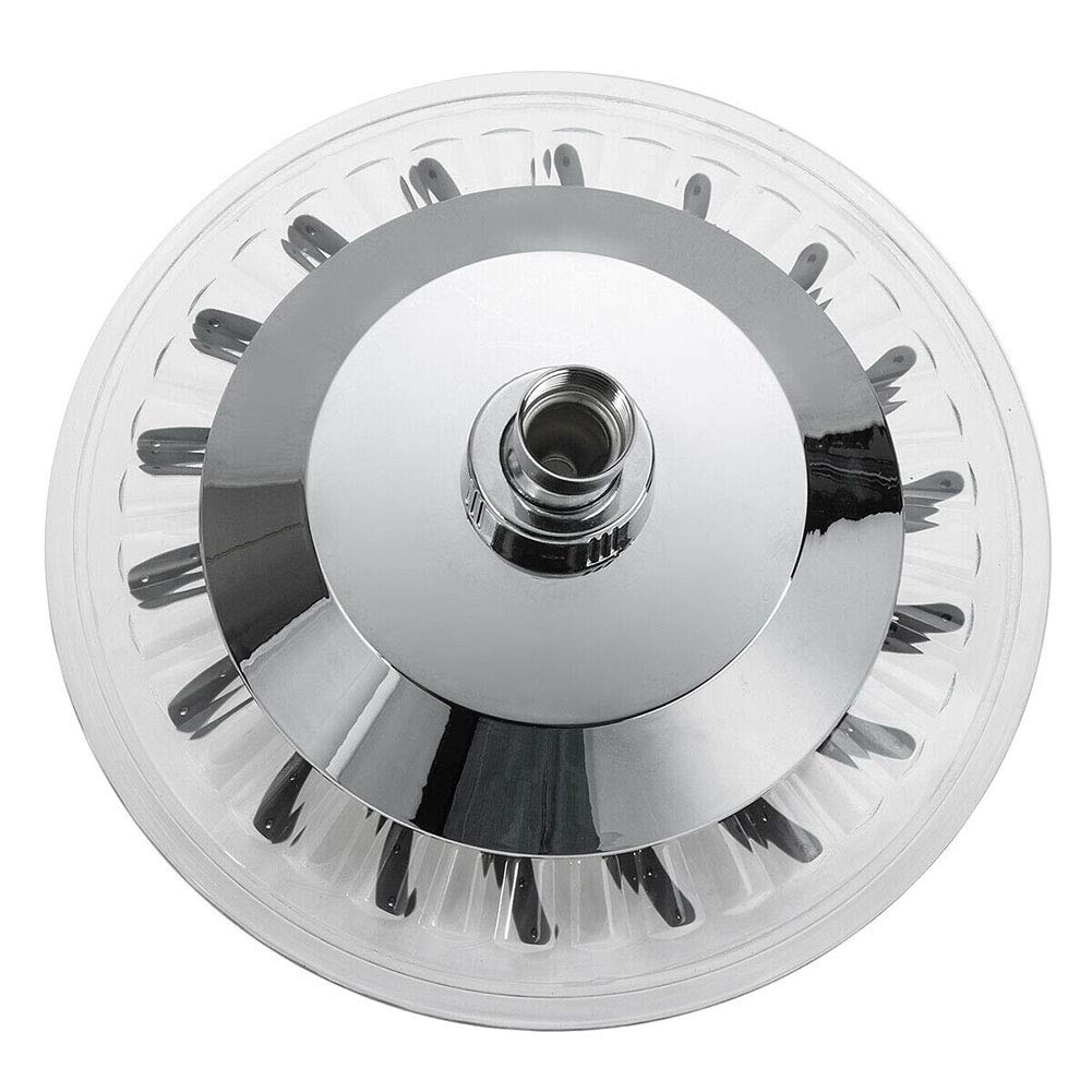 8 Inch Auto Color Changing LED Shower Head - Round Water Temperature Controlled Shower Sprayer with 3 Color Modes for Bathroom Shower Replacement - Perfect for Spa-Like Showers & Relaxing Nighttime Baths