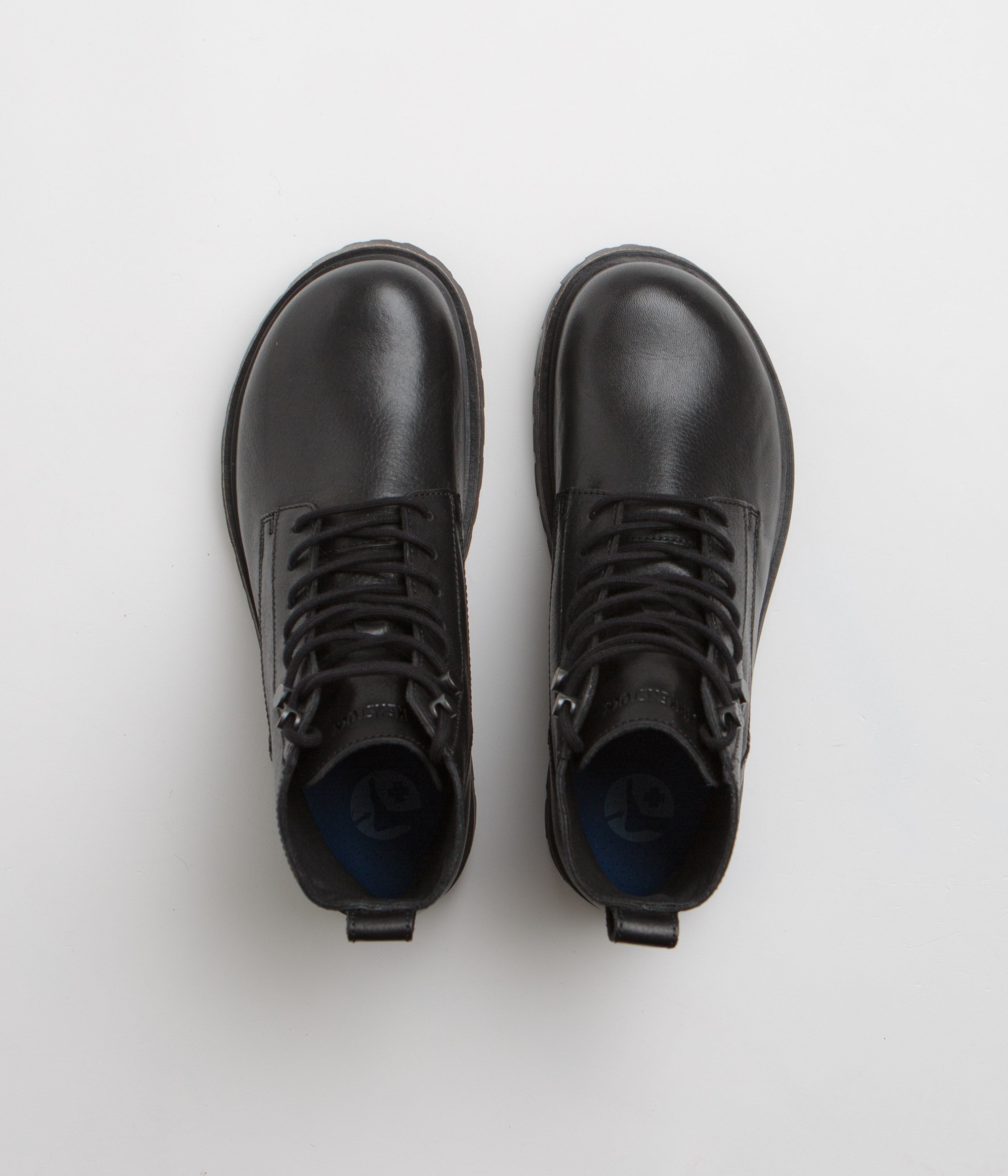 Birkenstock Highwood Lace Mid Shoes for Men & Women - Comfortable Leather Walking Shoes in Black | Perfect for Casual Outings, Office Wear & Outdoor Activities
