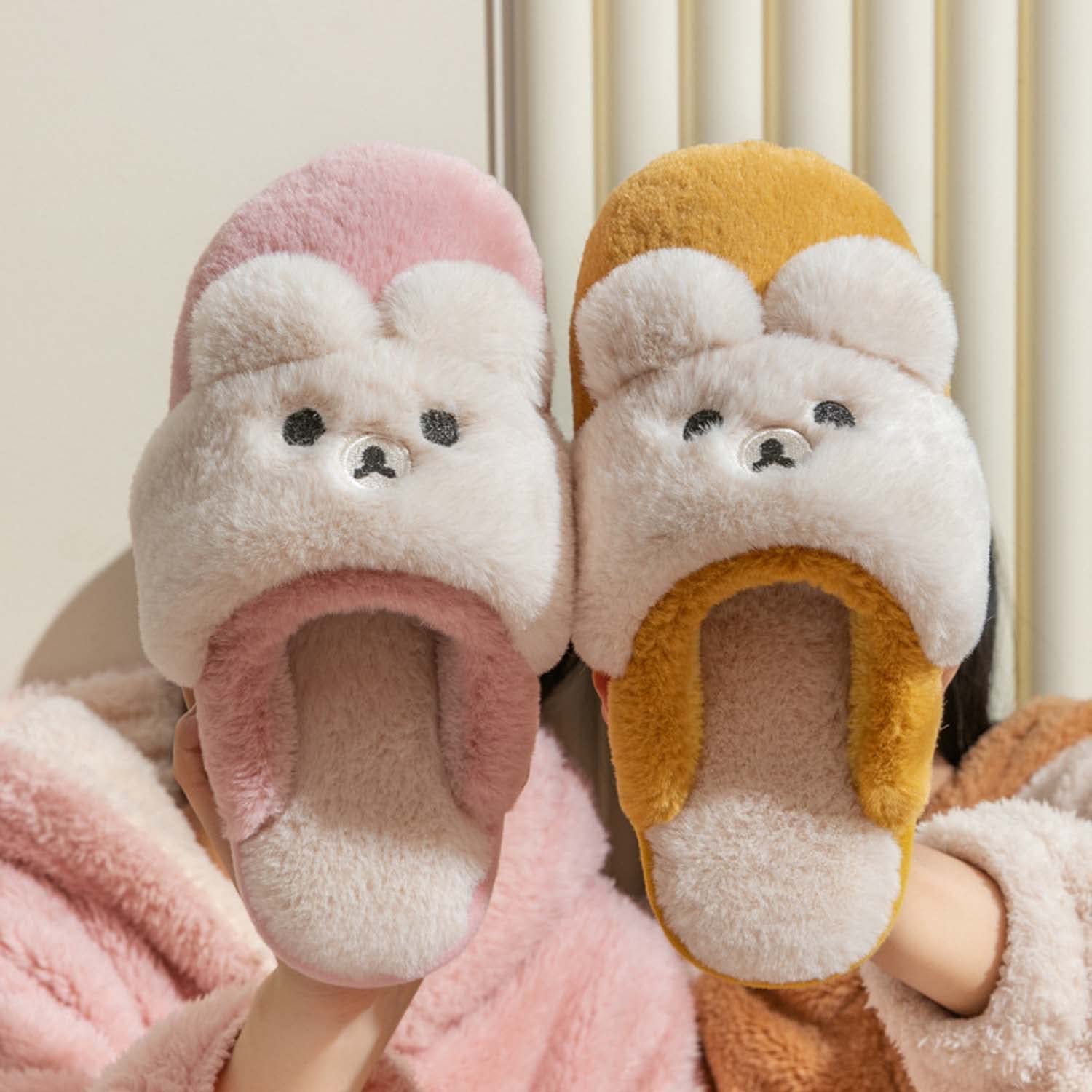 Hopelong Women's Bunny Slippers - Soft Fuzzy House Slippers with Cute Bunny Ears, Cozy Indoor/Outdoor Animal Slippers for Women - Perfect for Lounge, Bedroom, and Gift Giving