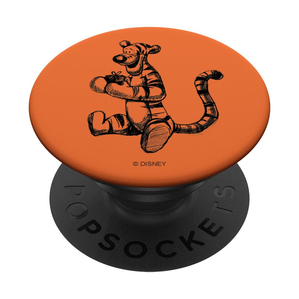Disney Tiger Sketch PopSocket - Standard PopGrip Phone Grip & Stand for Smartphones - Perfect for Disney Fans, Travel, and Everyday Use