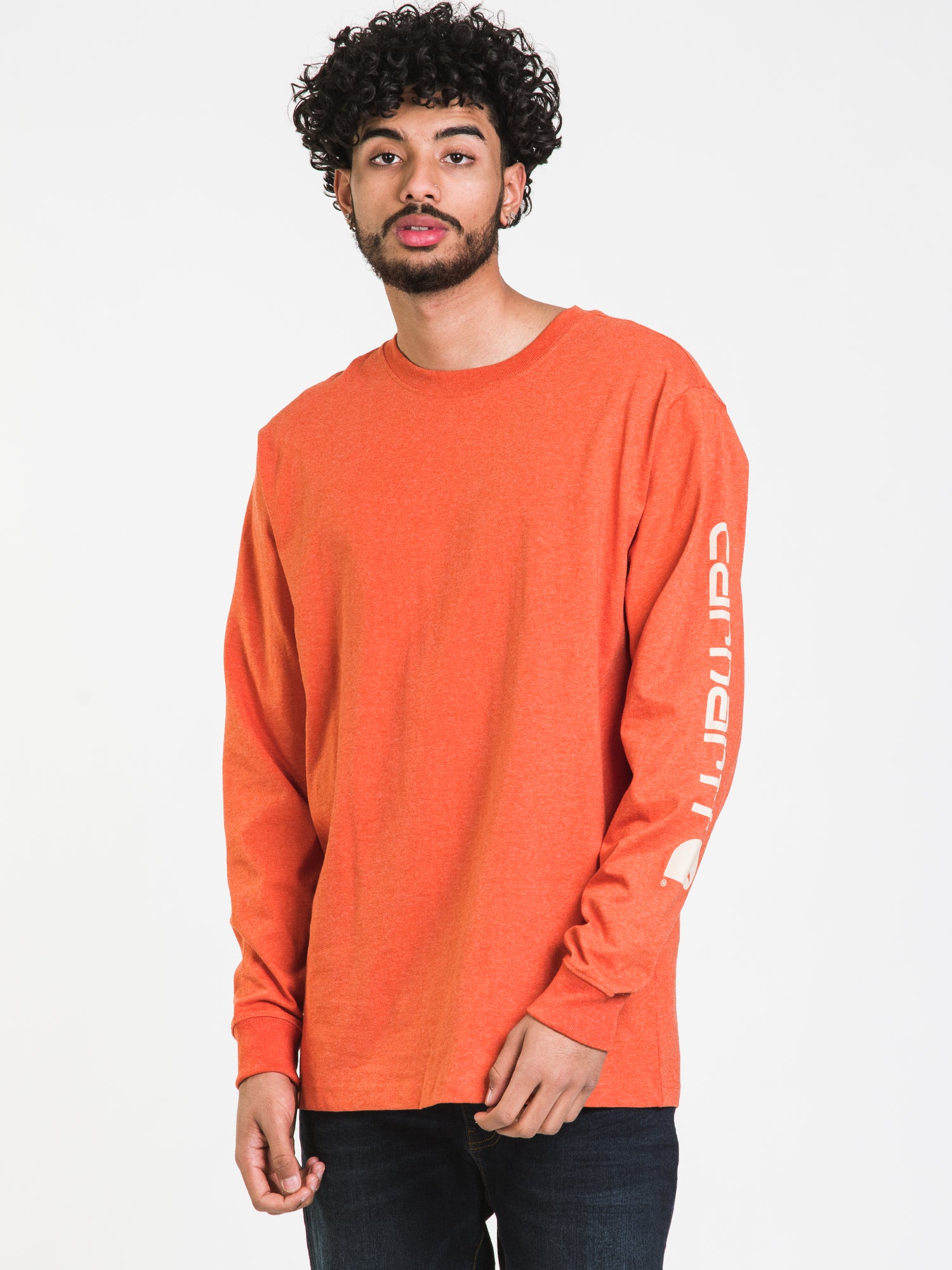 Carhartt Signature Long Sleeve T-Shirt for Men - Durable Workwear & Casual Wear - Clearance Sale - Perfect for Construction, Outdoor Work & Everyday Comfort