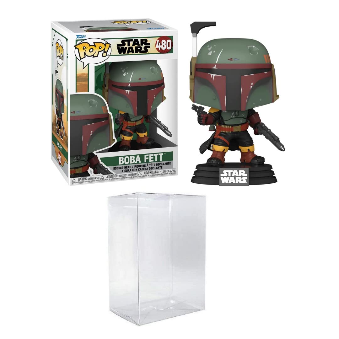 Funko Pop! Star Wars: The Book of Boba Fett - Boba Fett Vinyl Figure with EcoTEK Pop Protector Case | Collectible Action Figure for Display, Gifts & Star Wars Fans