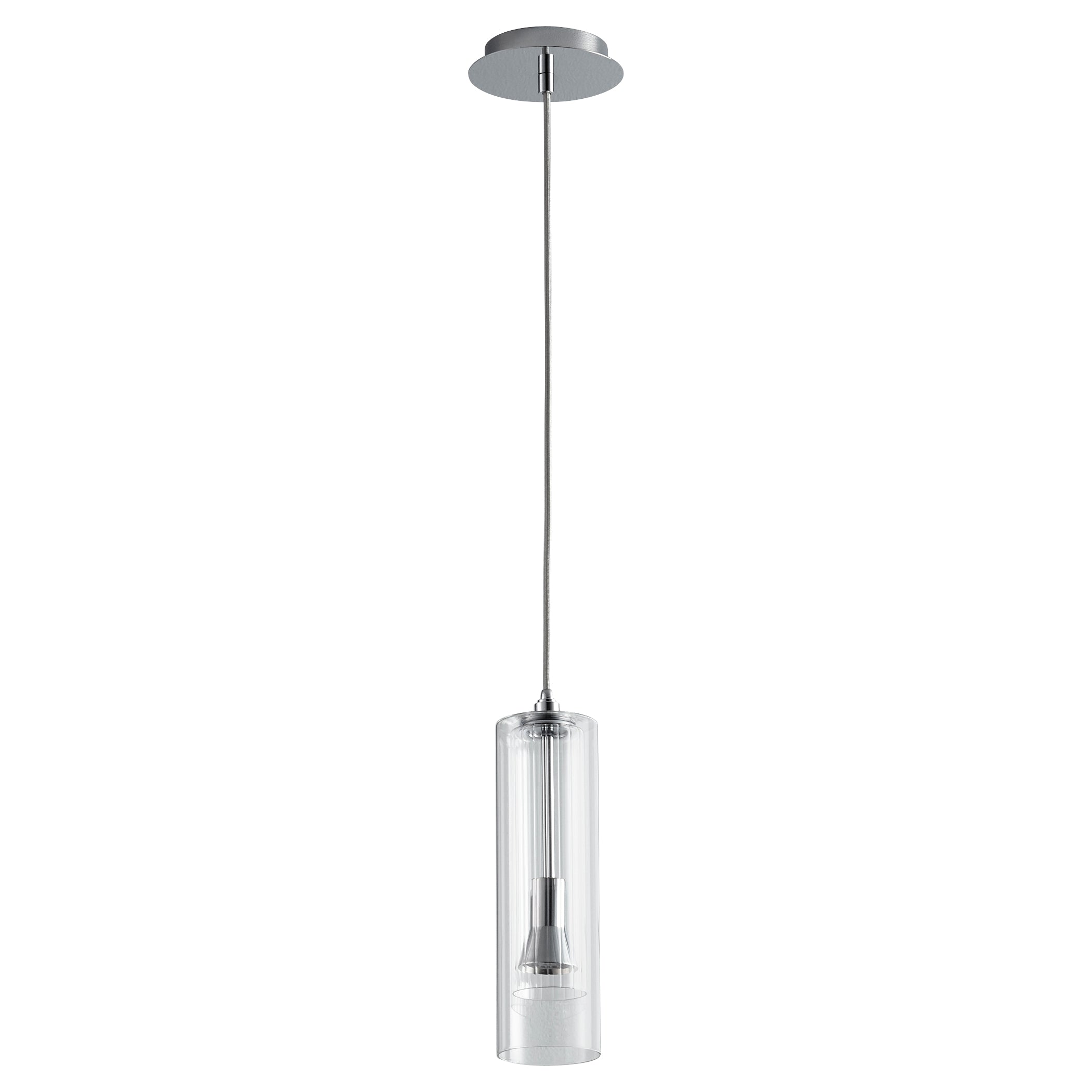 Oxygen Gratis 3 609 14 Pendants - Polished Chrome with Clear Crystals | Elegant Ceiling Light Fixture for Dining Room, Bedroom & Living Room Decor