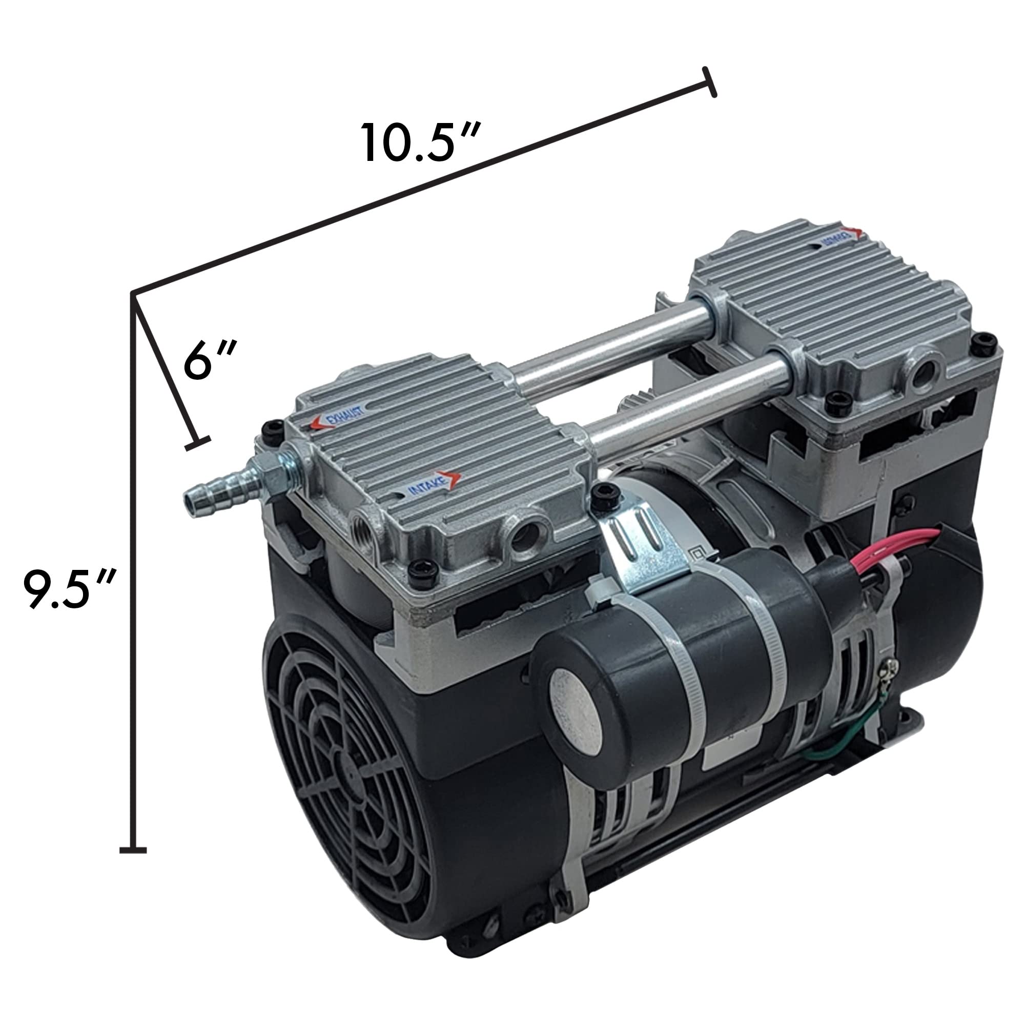 PA-RP80PAP 6.7 CFM (1 HP) Deep Water Subsurface Aeration Pump - Powerful Rocking Piston Air Compressor for Ponds & Lakes | Ideal for Water Oxygenation, Fish Health & Algae Control