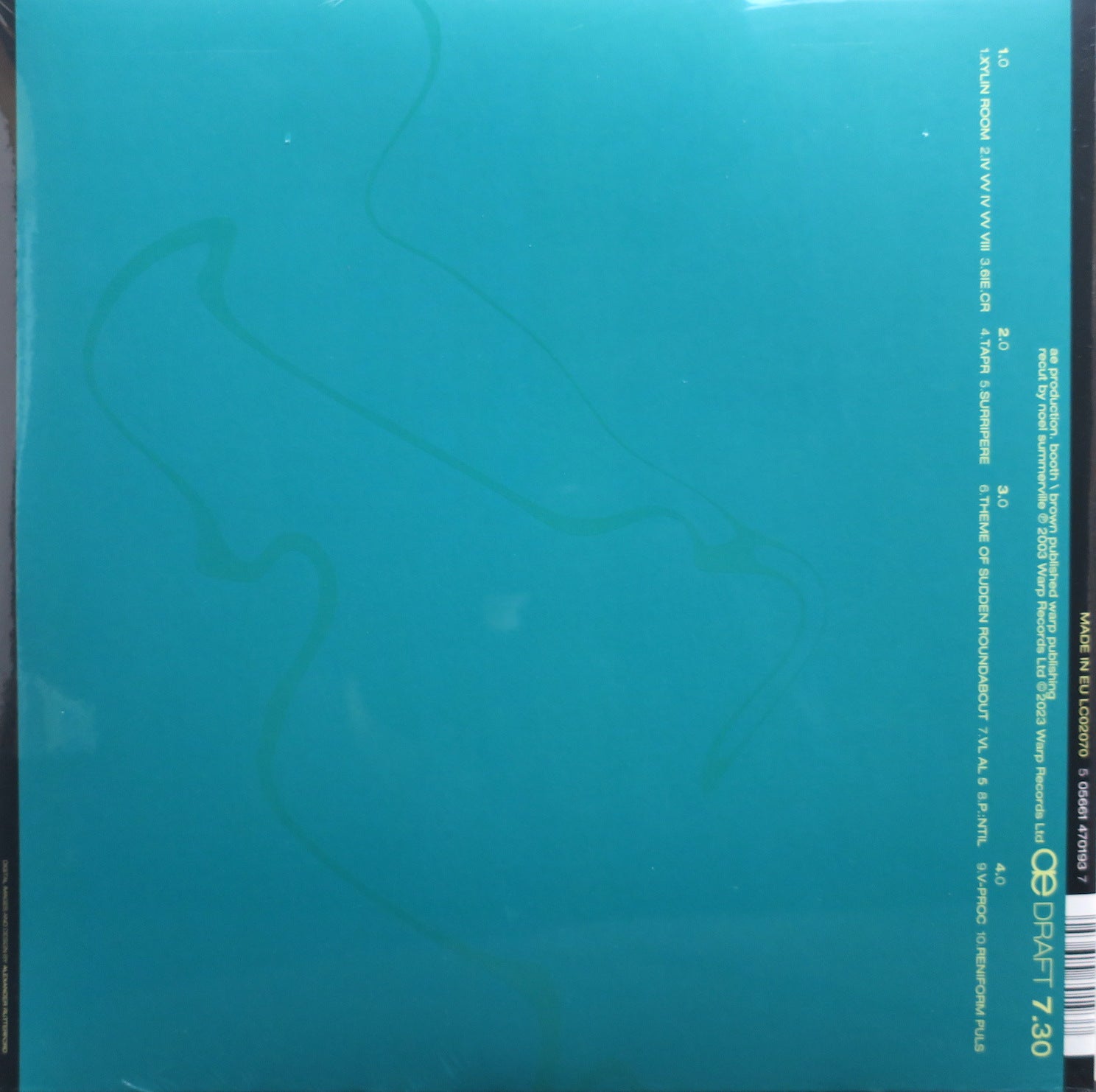 AUTECHRE 'Draft 7.30' Vinyl LP Record - Limited Edition Electronic/IDM Music Album (2003) - Perfect for DJs, Collectors & Electronic Music Enthusiasts