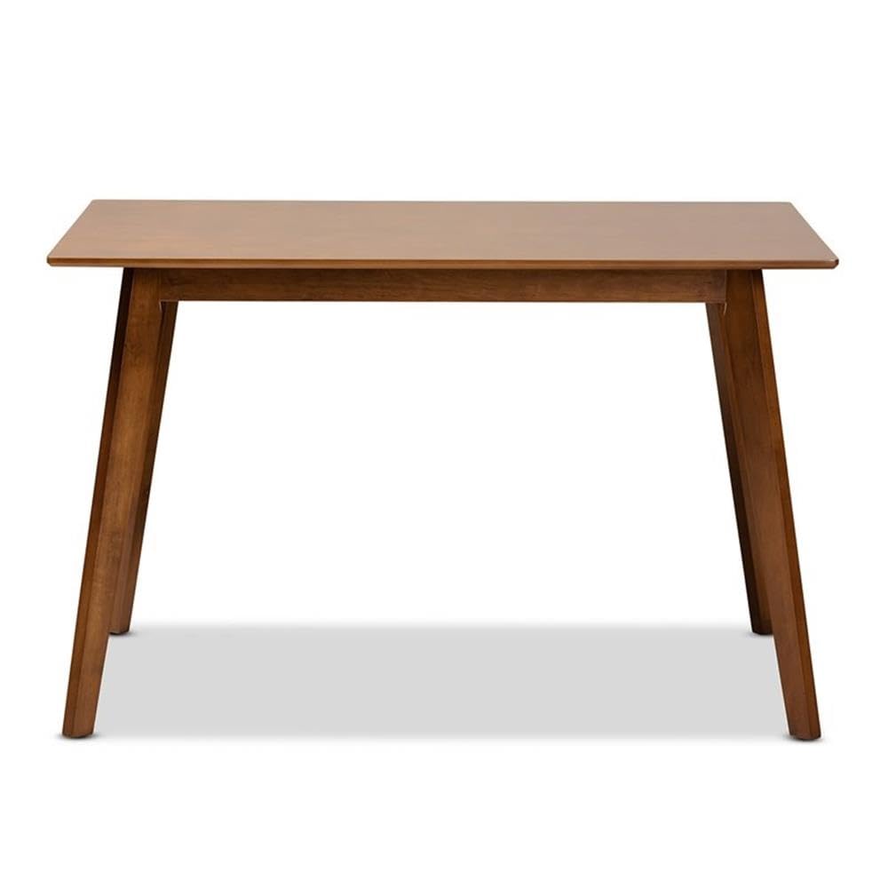 Baxton Studio Maila Mid-Century Modern Walnut Brown Wood Dining Table - Perfect for Small Spaces, Dining Rooms & Kitchen Areas