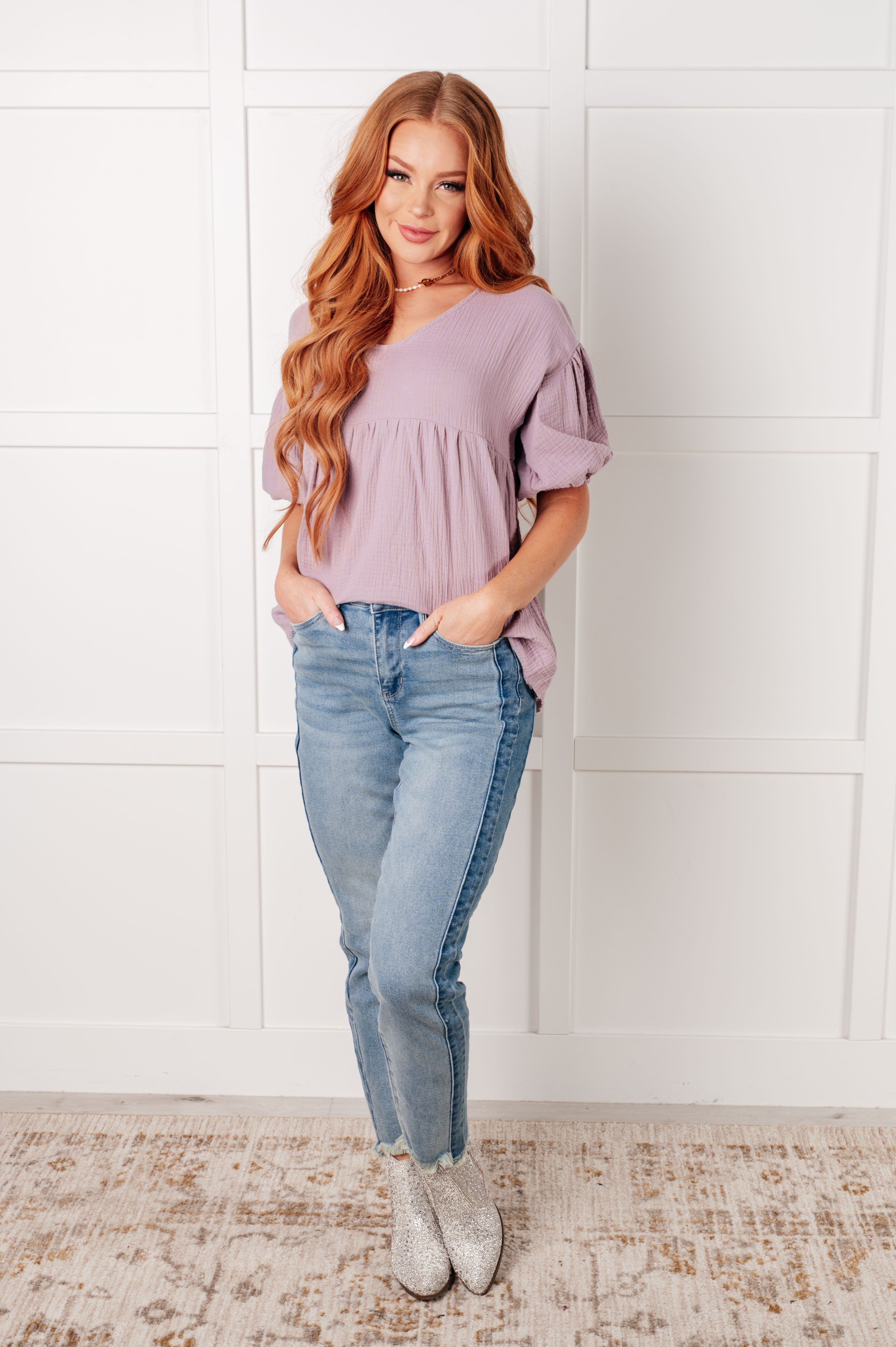 Stylish Bubble Sleeve Peasant Blouse for Women | Flowy Boho Chic Top | Perfect for Casual Outings, Date Nights & Summer Vacations