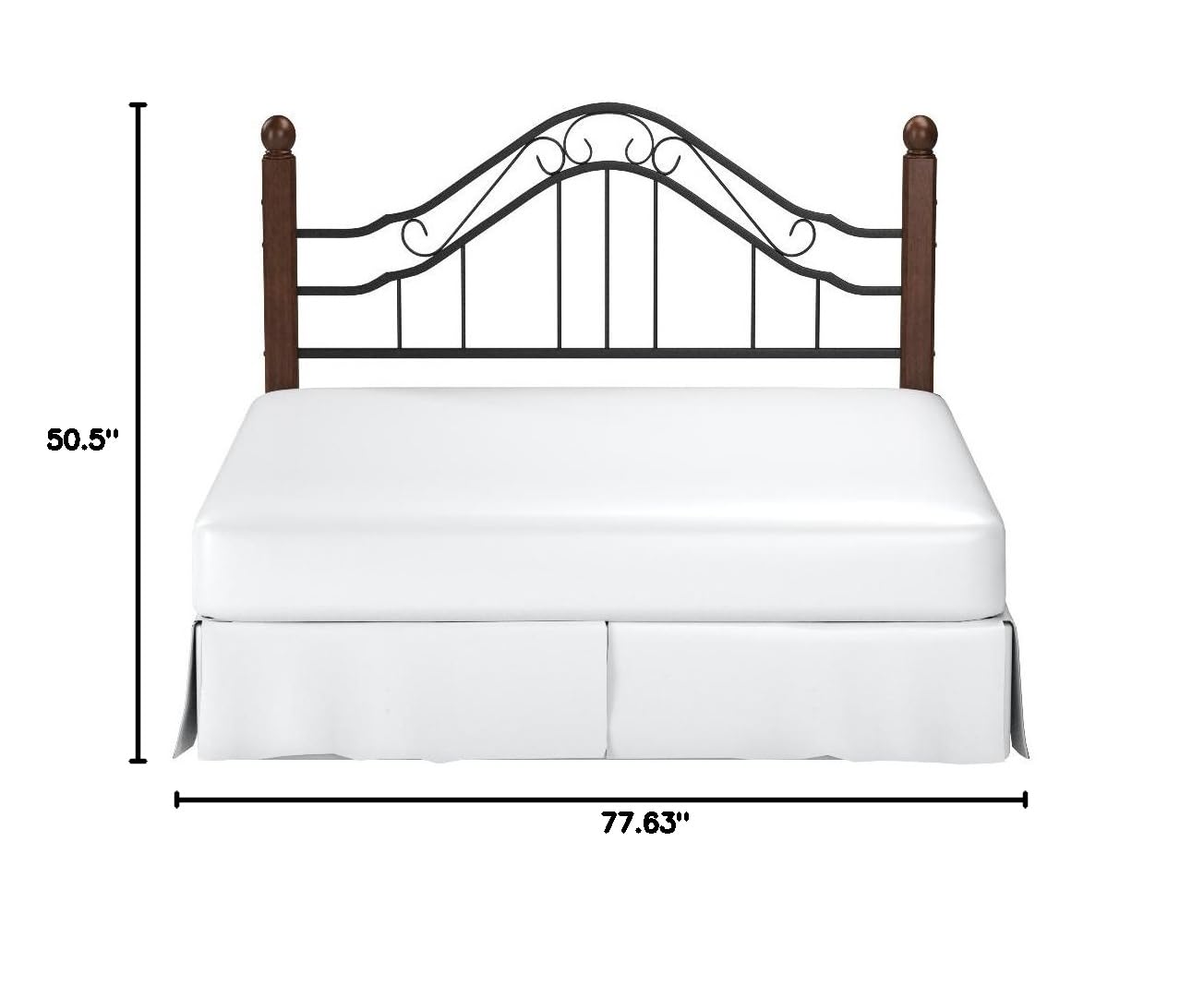 Hillsdale Furniture Madison Upholstered King Size Headboard - Textured Black Fabric for Modern Bedroom Decor