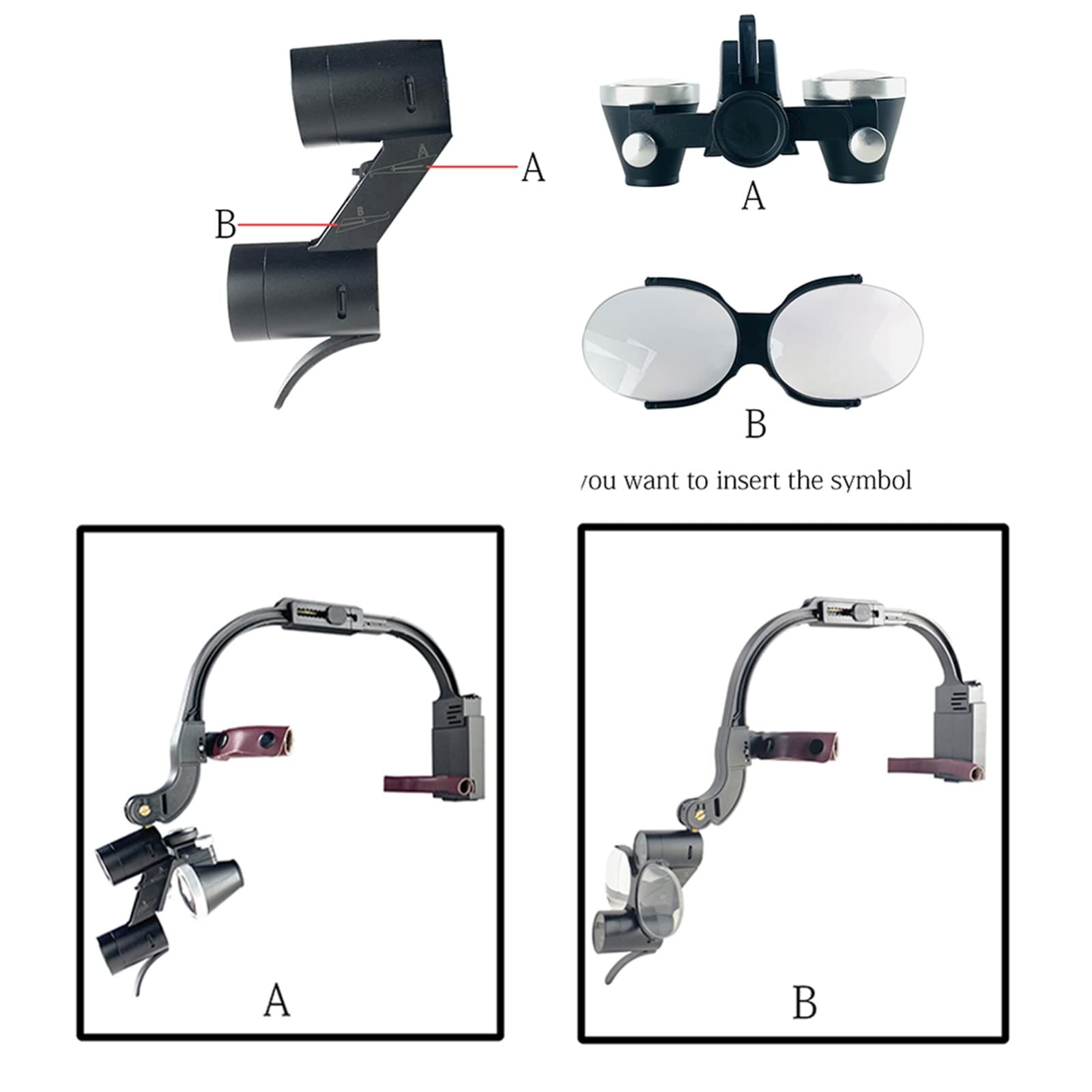 2.5X & 3.5X Magnifying Loupe Glasses with LED Headlight - Adjustable Headband Surgical Magnifier for Dentists, Jewelers & Lab Work - Perfect for Dental Procedures, Watch Repair & Microsurgery