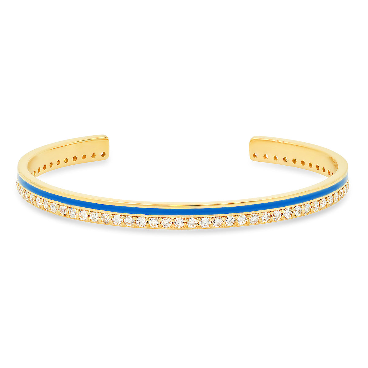 Diamond Enamel Cuff Bracelet for Women - Elegant Fashion Jewelry Gift for Birthday, Anniversary & Special Occasions | Perfect for Parties, Weddings & Date Nights
