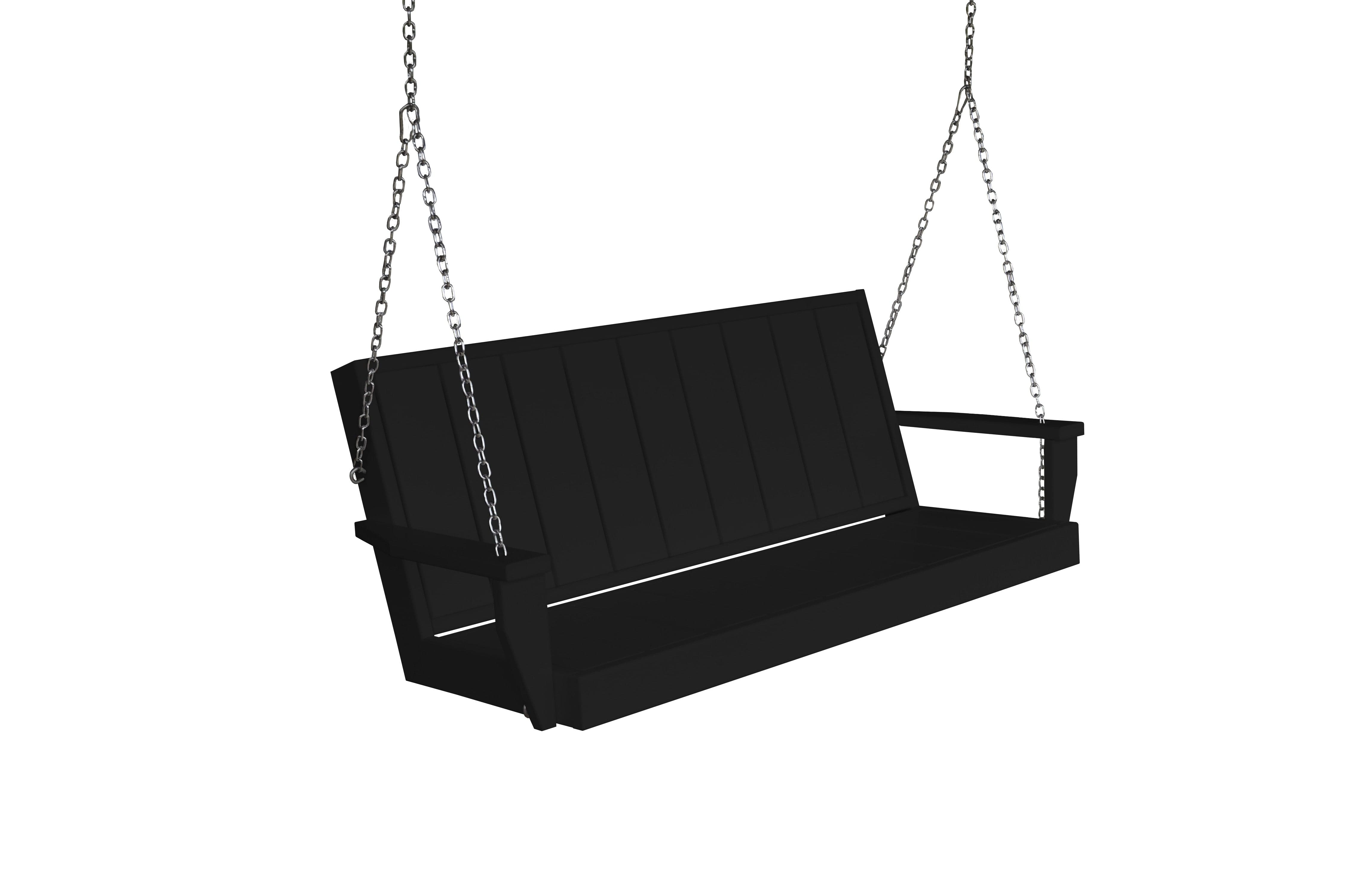 Keystone Amish Co. Weston Recycled Plastic Porch Swing - Eco-Friendly Outdoor Furniture for Patio, Garden & Backyard Relaxation