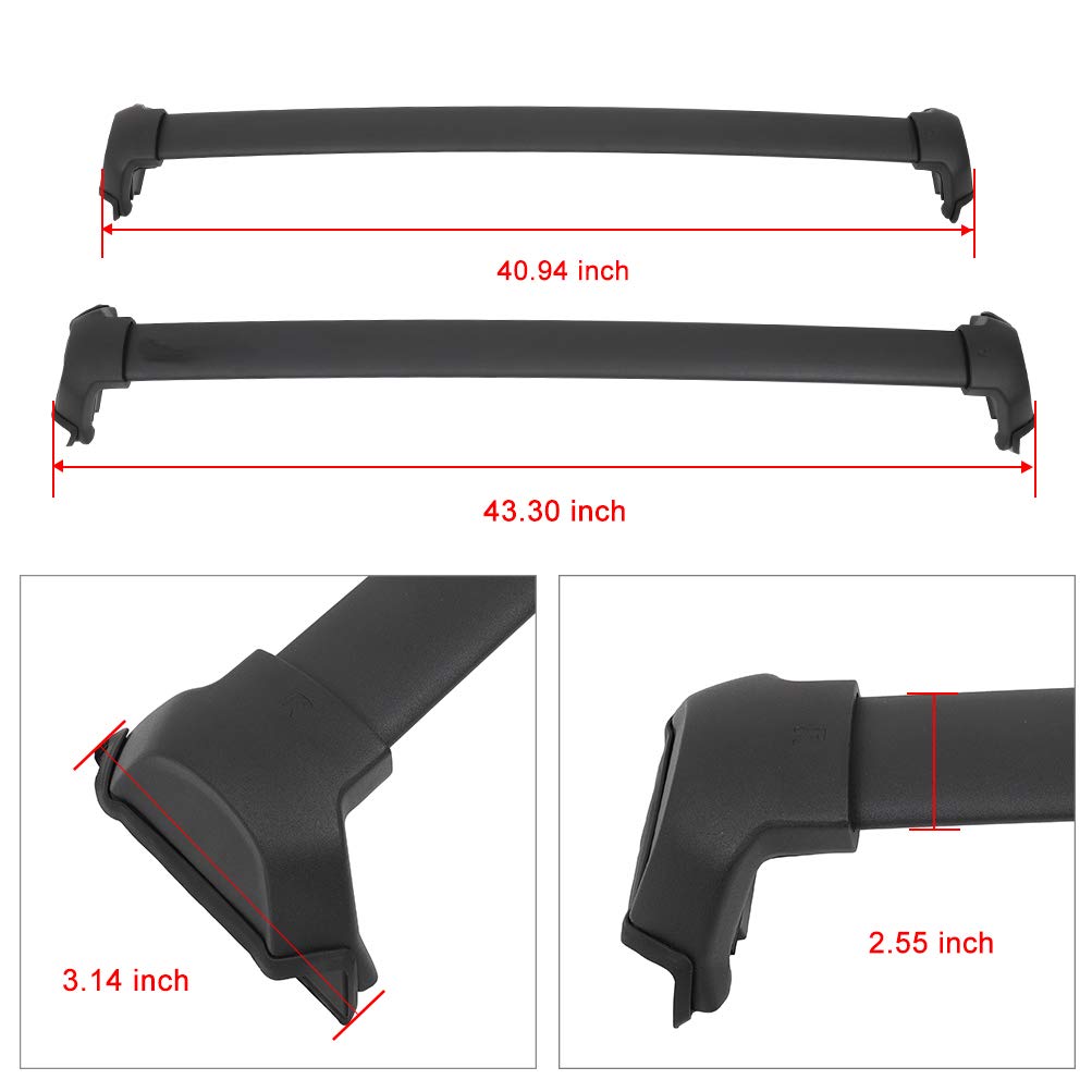SCITOO Heavy Duty Roof Rack Cross Bars - 165LBS Capacity, Compatible with Honda CRV 2017-2022 Models, Black Cargo Carrier for Road Trips & Outdoor Adventures