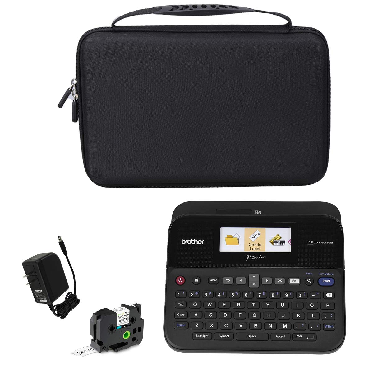 Brother P-Touch PTD600/D610BT Label Maker Hard Protective Case - Durable Portable Storage for Brother PTD600, PTD610BT Label Printers - Perfect for Office, Home & Travel Organization