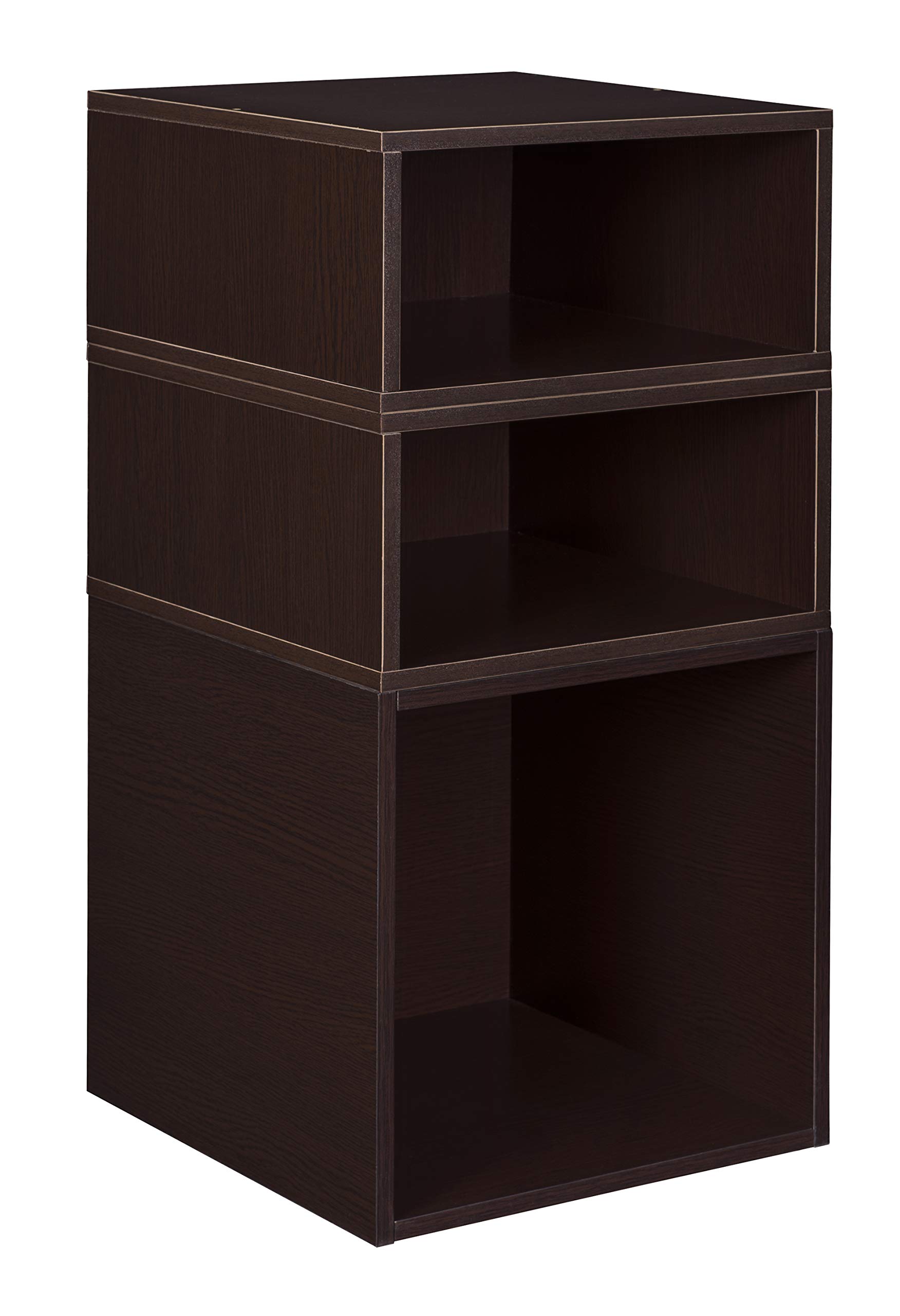 Premium Niche Cubo Deluxe Storage Set with Full & Half Size Cubes (1-2 Pack) - Truffle Brown | Modular Organizer for Closet, Nursery & Home Office Storage Solutions