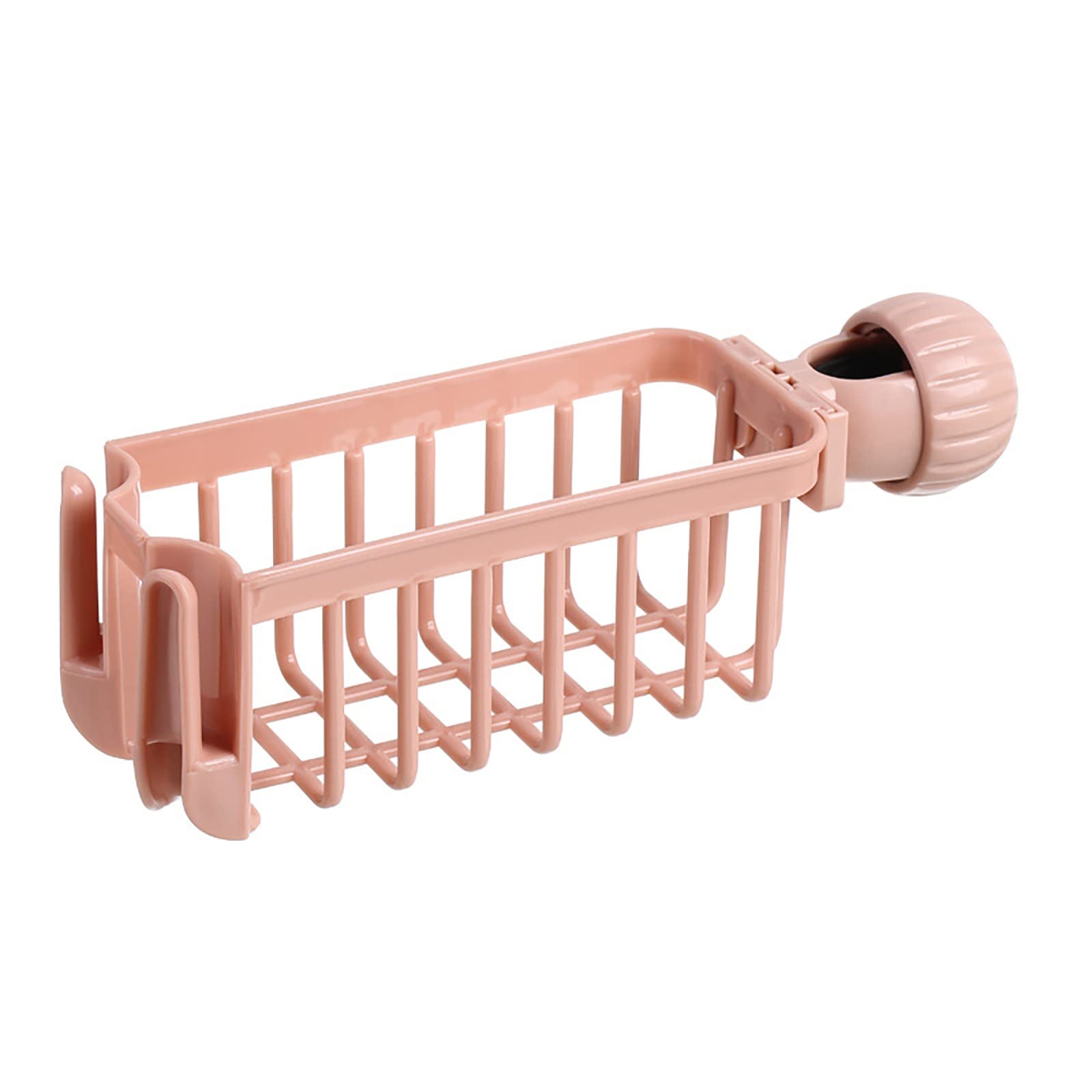Stainless Steel Sink Sponge Holder & Towel Rack - 2-in-1 Kitchen Faucet Organizer with Drain Basket - Space Saving Kitchen Cleaning Tools for Dishes, Sponges & Brushes - Perfect for Small Kitchen Countertop Organization