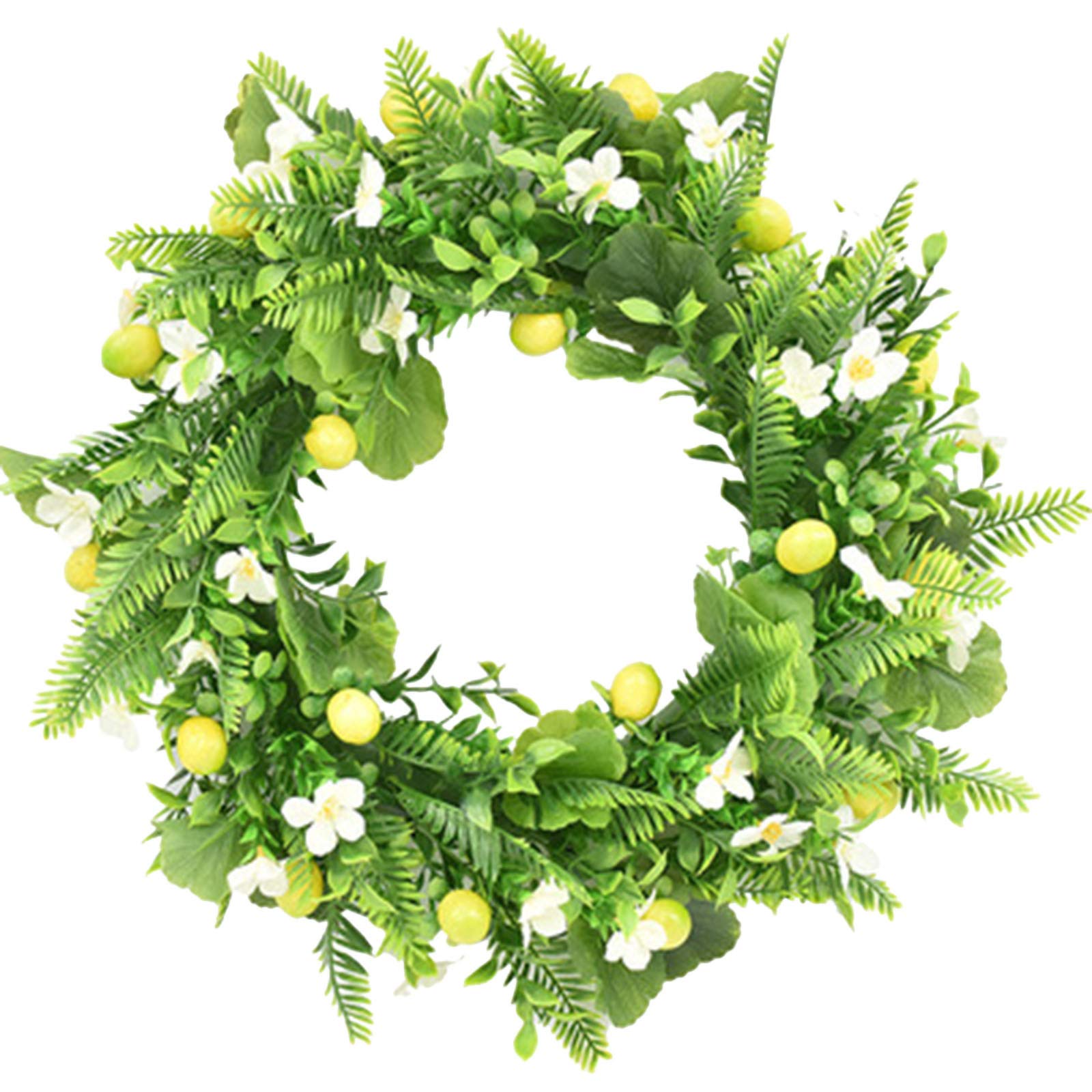 Easter Wreath Decorations - Artificial Egg Wreath for Door & Wall Hanging - Spring Home Decor for Front Door, Living Room, and Easter Party Decorations