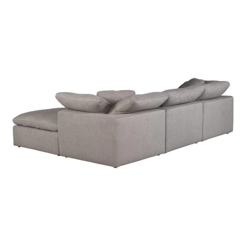 4-Piece Stain-Resistant Terra Grey Modular Lounge Set - Waterproof & Durable Outdoor Furniture for Patio, Garden, or Poolside Relaxation
