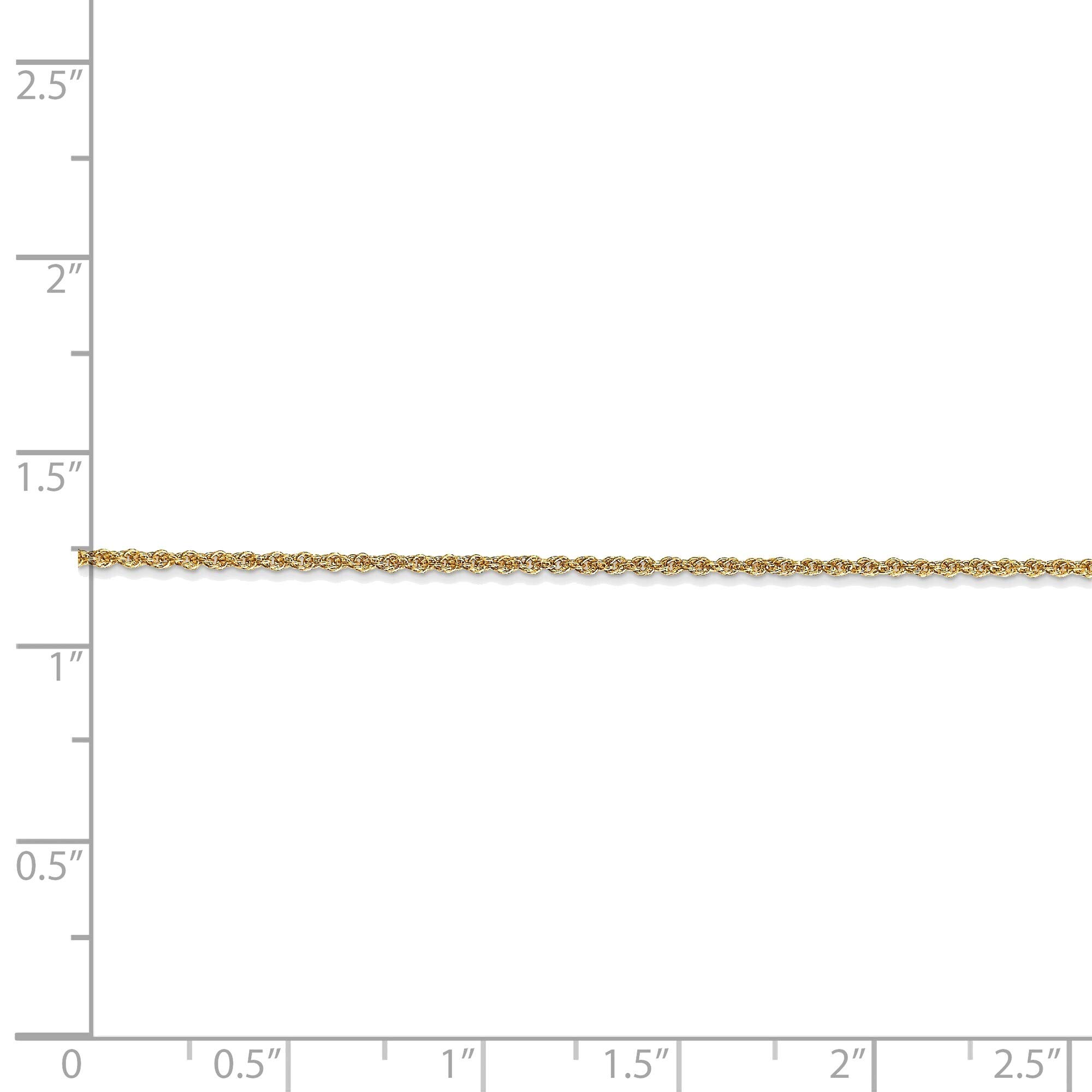 14K Yellow Gold 1.1mm Rope Chain Necklace for Women - Bonyak Jewelry | Elegant Layering Piece for Everyday Wear & Special Occasions