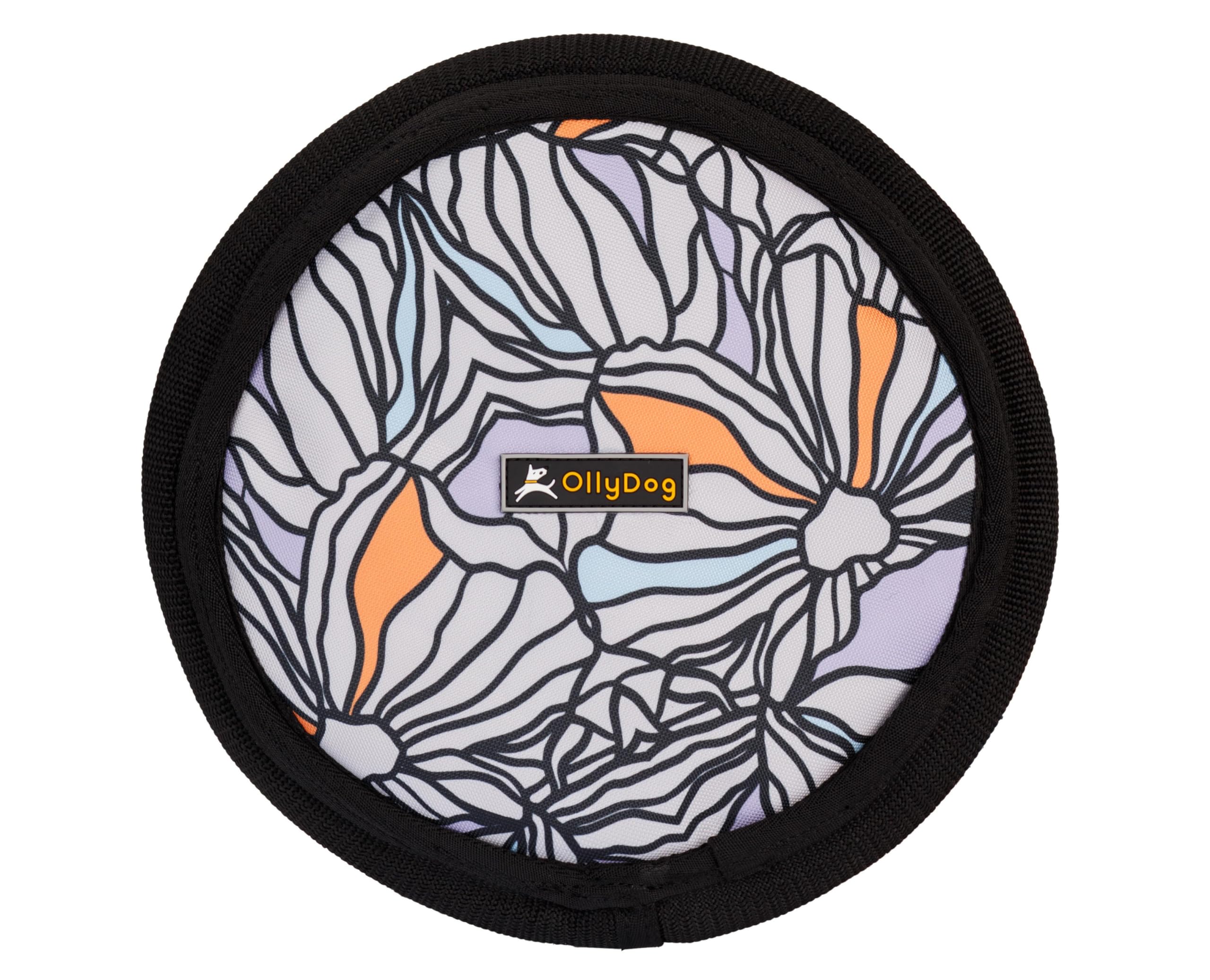 OllyDog Flyer Disc - Lightweight Floating Dog Frisbee for Interactive Play, Gentle on Teeth & Gums (Bloom) - Perfect for Beach, Park & Backyard Fetch Games