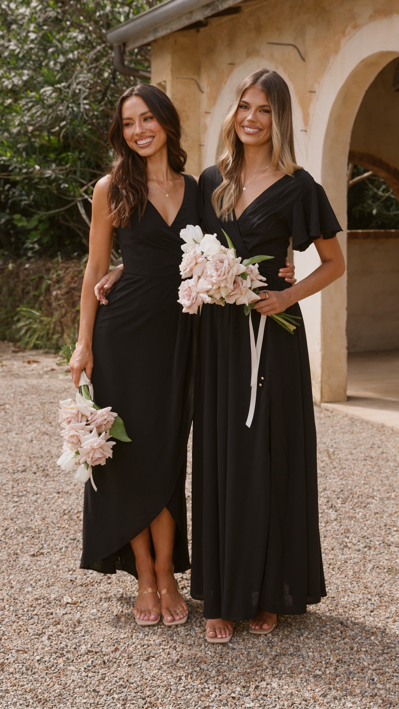 Charlize Maxi Dress for Women - Elegant Black Long Flowy Dress for Summer, Beach, Party & Evening Wear