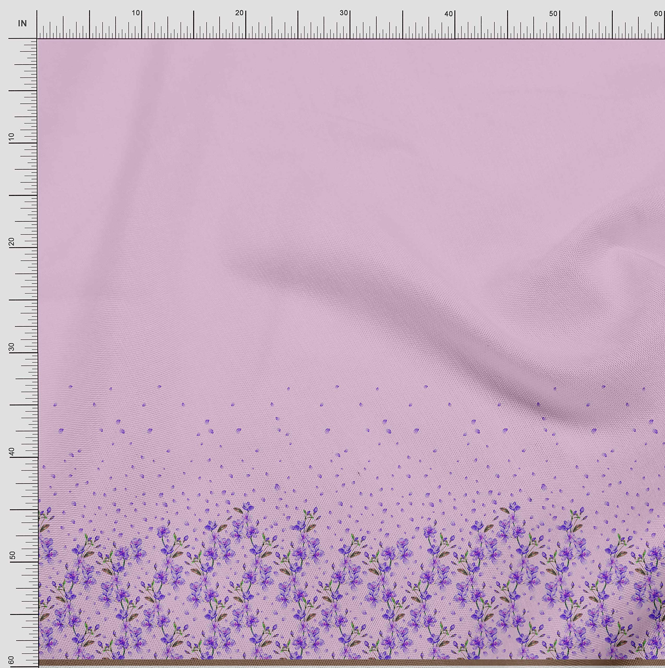 Soimoi Moss Georgette Purple Fabric by The Yard - 42