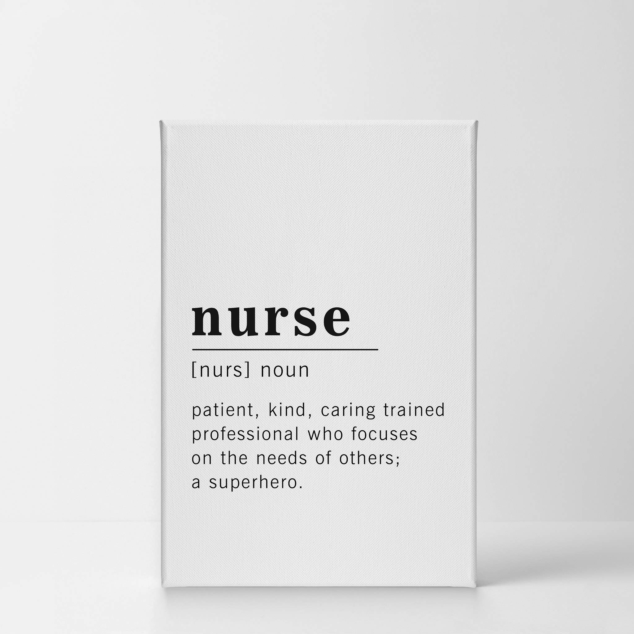 Funny Nurse Definition Canvas Print - Inspirational Quote Wall Art for Office, Living Room, Bedroom & Bathroom Decor - Ready to Hang 40x30 Inches - Made in USA | Perfect Gift for Medical Professionals & Nursing Students