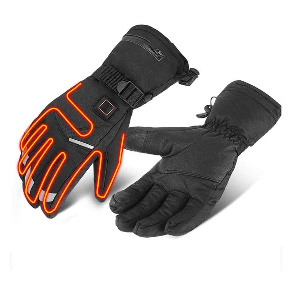 Rechargeable Battery Heated Gloves for Men - Winter Motorcycle Riding, Skiing, Snowboarding & Outdoor Activities - Warm Electric Heating Gloves for Cold Weather Cycling, Scooter & Snow Sports