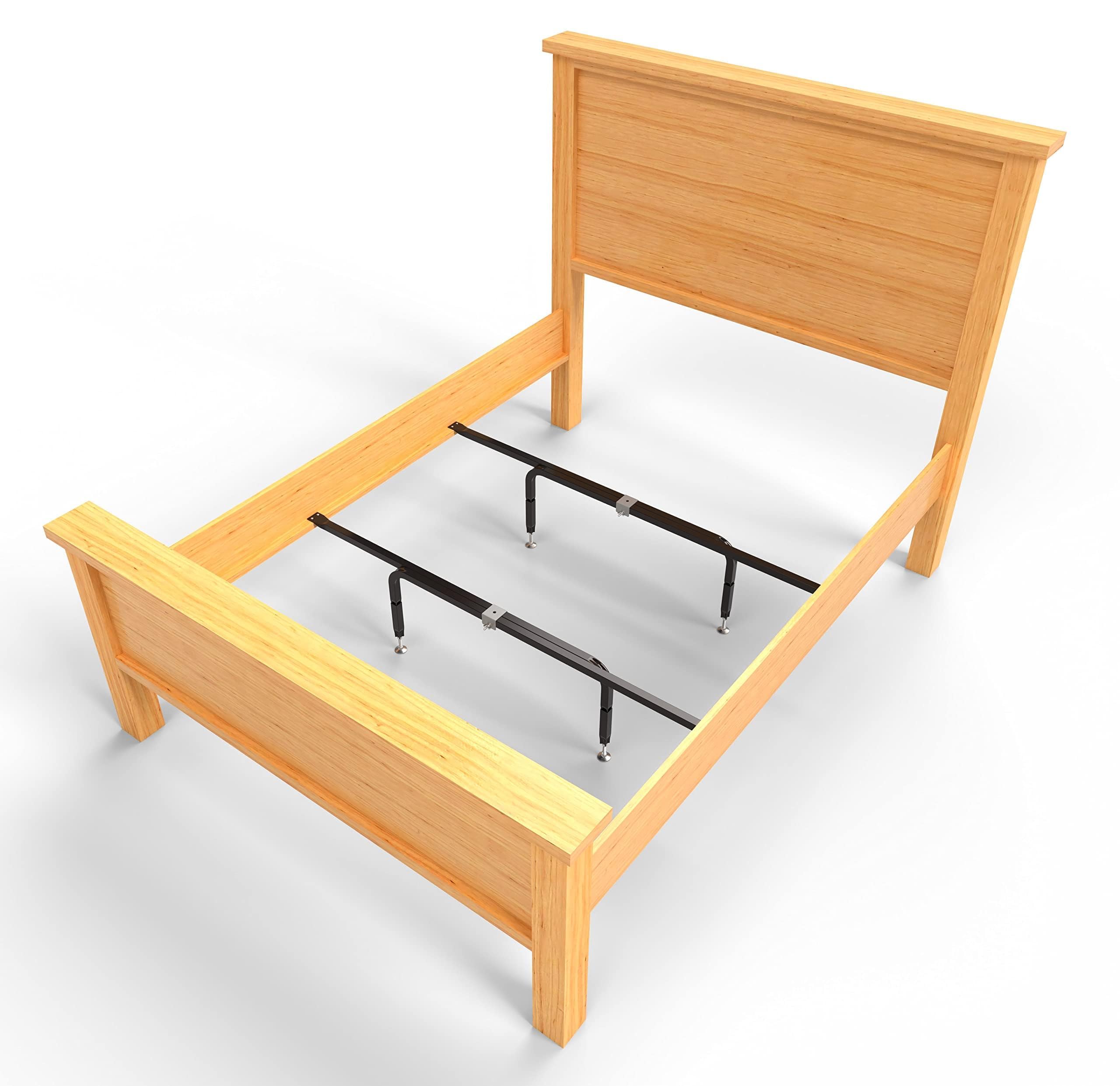 Adjustable Bed Slats Center Support System - Heavy Duty Tubular Steel with 4 Legs | Fits Full, Queen, King & California King Bed Frames | Improves Mattress Support & Prevents Sagging | Perfect for Bedroom Furniture Reinforcement