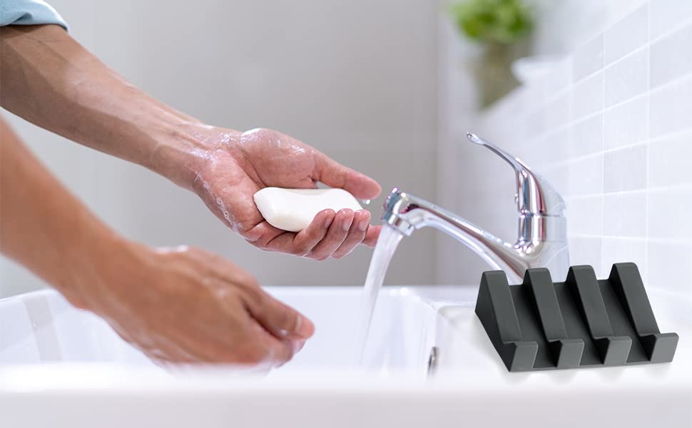 Premium Soap Dish Holder for Shower, Bathroom & Kitchen - Keeps Soap Dry, Extends Soap Life, Easy to Clean - Perfect for Bathtub, Sink & Countertop Use
