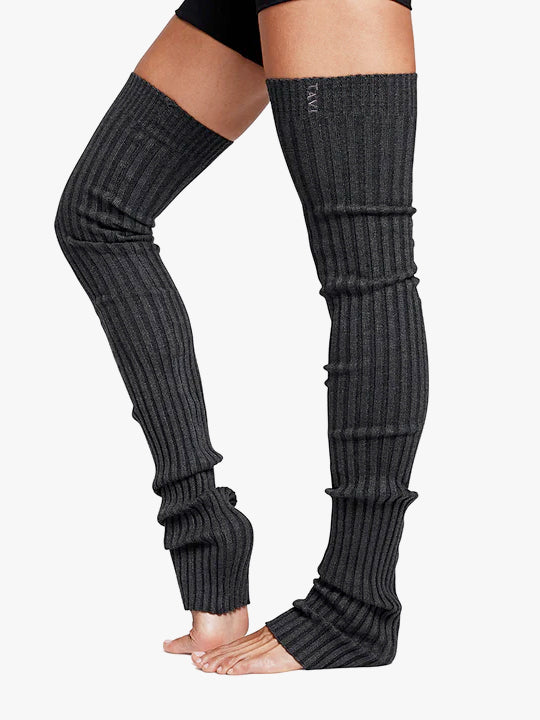 Tavi Noir Thigh High Leg Warmers - Glacial Gray, One Size, Winter Fashion for Women - Perfect for Cold Weather, Dance, and Outdoor Activities