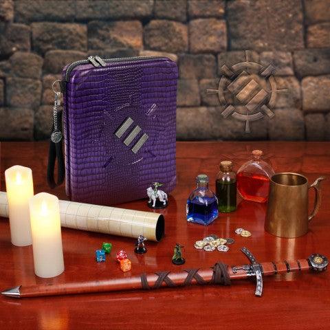 Premium Tabletop RPG Organizer Case - Collector's Edition (Purple) | D&D, Pathfinder & Board Game Storage Solution for Gamers & Collectors