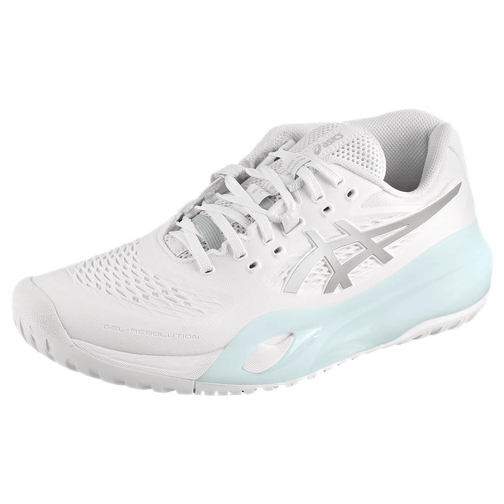 ASICS Women's Gel Resolution X Tennis Shoes - White/Silver | Lightweight & Durable Court Sneakers for Women | Perfect for Tennis, Training & Casual Wear