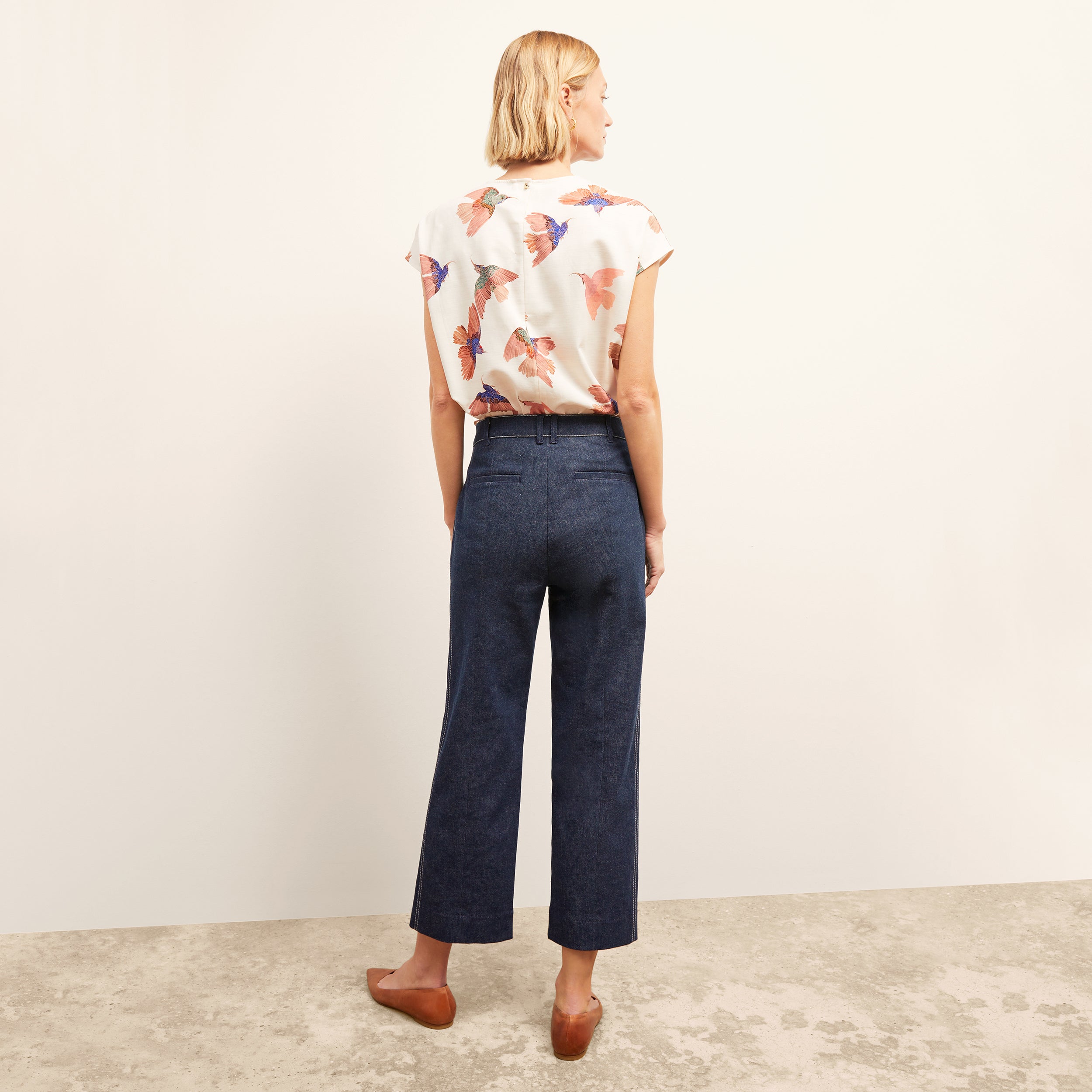 Christy Pant Stretch Denim Suiting - Dark Wash Jeans for Women | Comfortable Office Wear & Casual Outfits