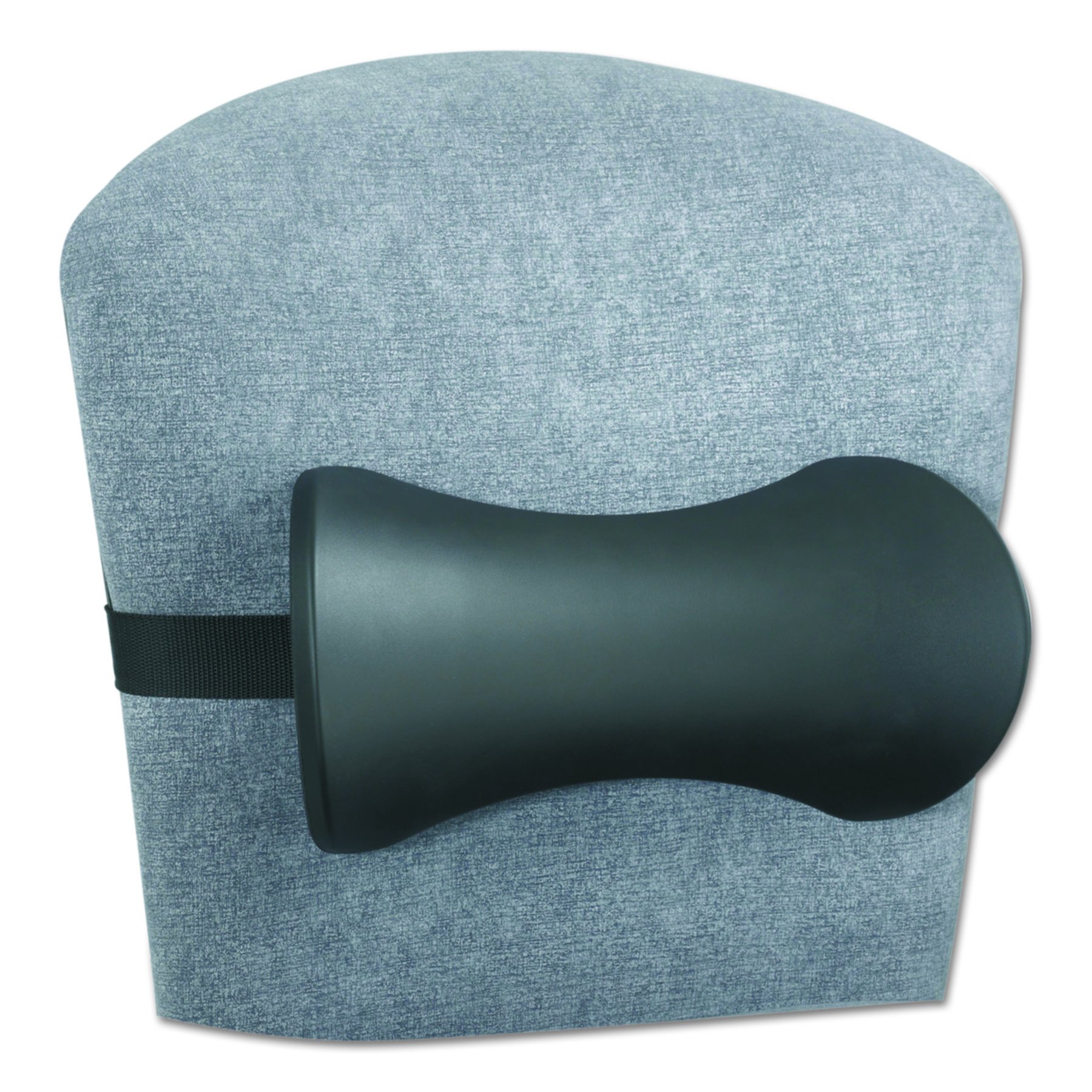 Safco Products Memory Foam Lumbar Support Backrest - Black | Ergonomic Office Chair Cushion for Lower Back Pain Relief | Perfect for Home, Office & Car Use