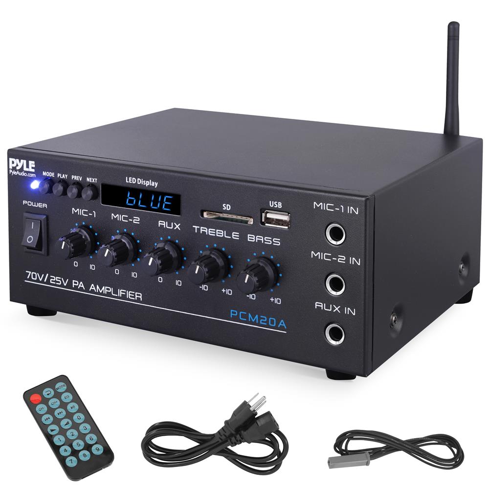 25V/70V Professional PA Amplifier - High Power Audio System for Outdoor Events, Concerts & Public Address