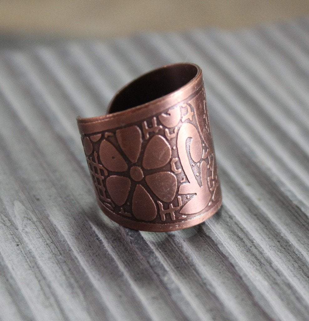 Adjustable Recycled Copper Lotus Ring for Women - Eco-Friendly Handmade Jewelry for Boho, Yoga & Meditation - Perfect Gift for Nature Lovers