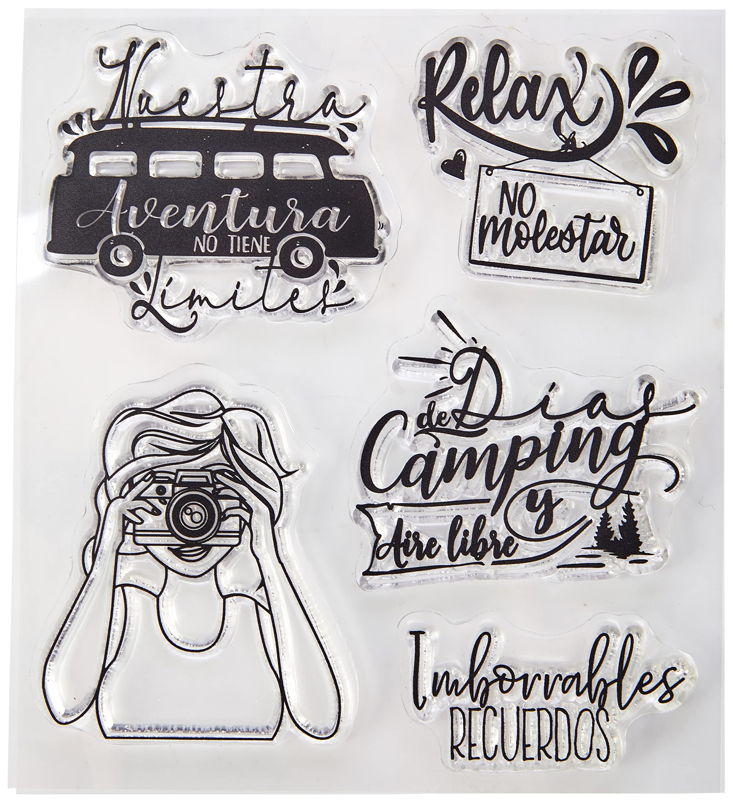 STAMPERIA INTERNATIONAL KFT Cling Stamps - Aventura Collection by Johanna Rivero - Premium DIY Craft Stamps for Scrapbooking, Card Making & Home Decor
