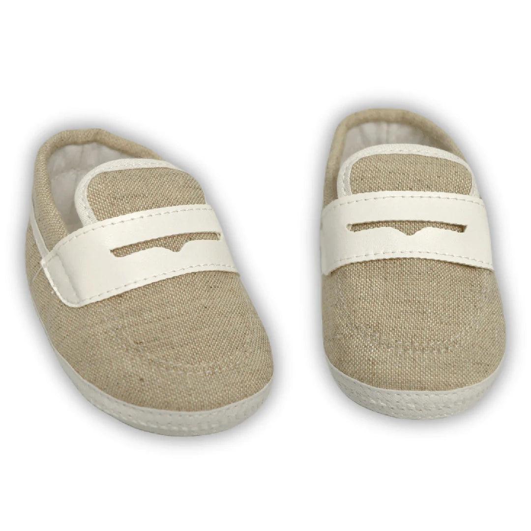 Premium Italian-Made Baby Boy Sand Baptism Shoes – Perfect for Christening, First Communion & Special Occasions