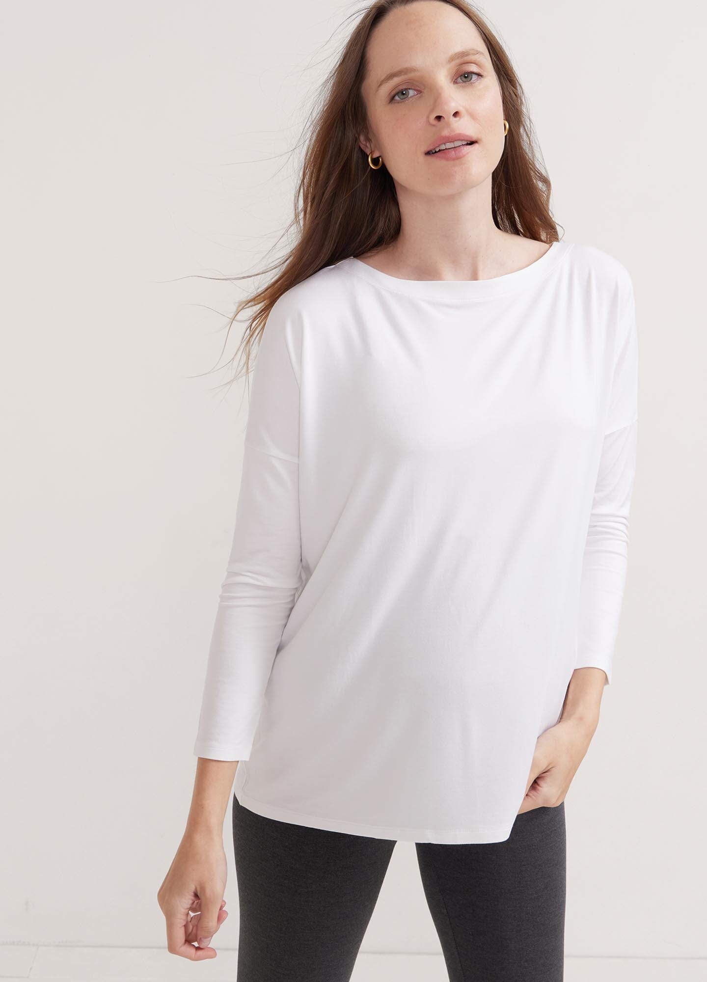 Premium Soft Cotton Long Sleeve T-Shirt for Men & Women - Comfortable Casual & Layering Essential for Fall & Winter Outfits | Work, Travel & Everyday Wear