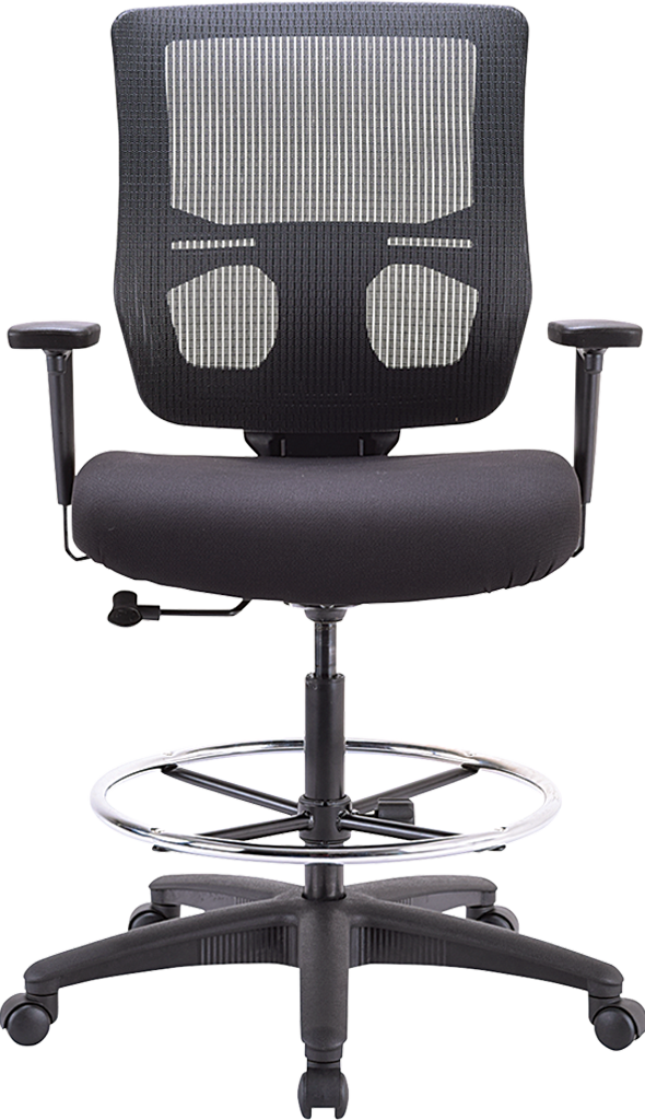 Eurotech APOLLO II Adjustable Height Bar Stool with Backrest - EHS5499 - Perfect for Kitchen Islands, Home Bars & Commercial Use