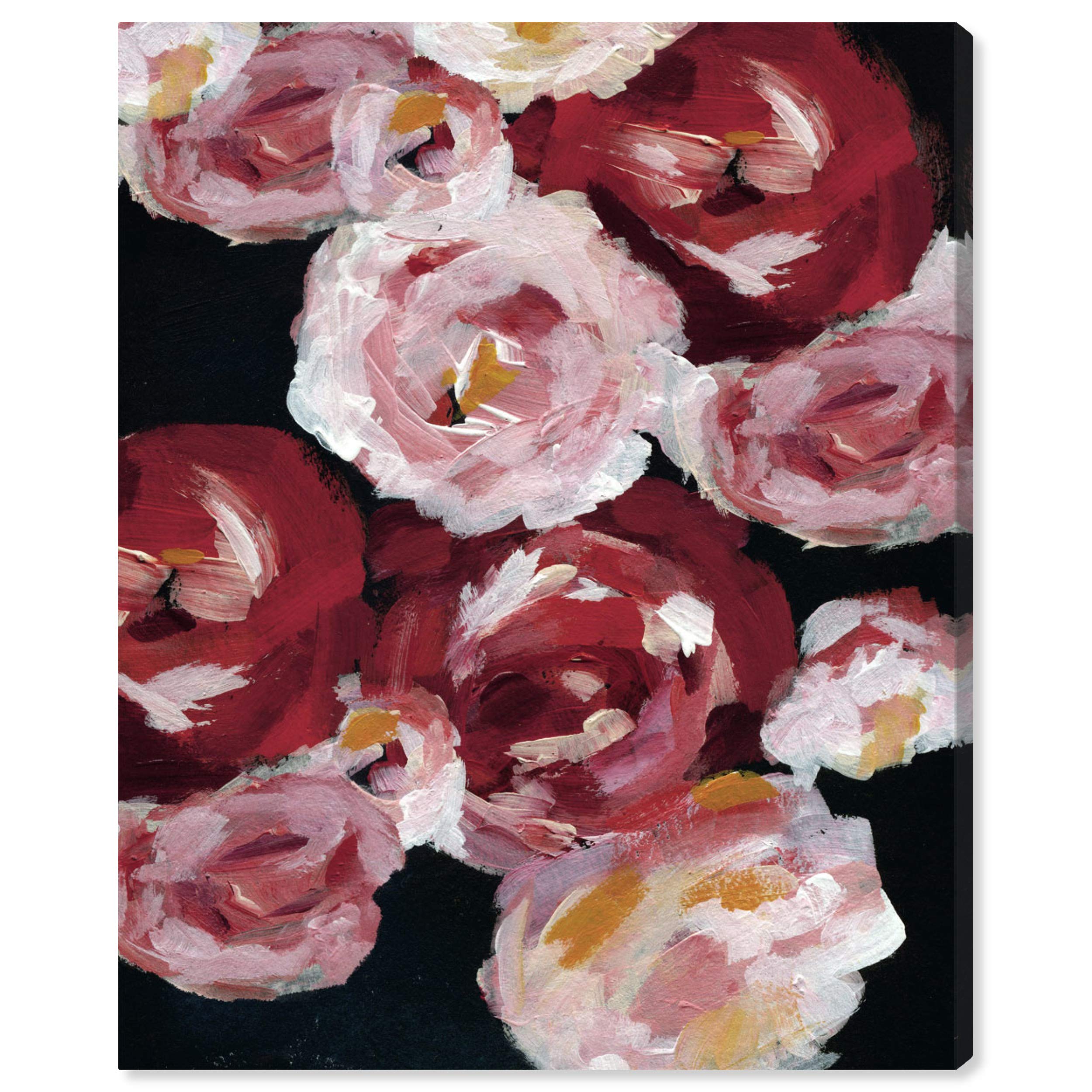Oliver Gal Artist Co. 'Passion Garden' Floral Wall Art Canvas Print - 20x24 Inch Red & White Home Decor - Perfect for Living Room, Bedroom & Office Wall Decoration