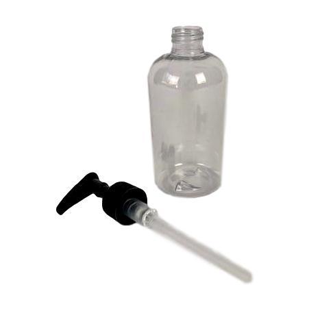 8 oz Clear Short Pump Bottle - Leak-Proof & Durable for Travel, Gym, and Home Use - Perfect for Lotions, Soaps, and Essential Oils