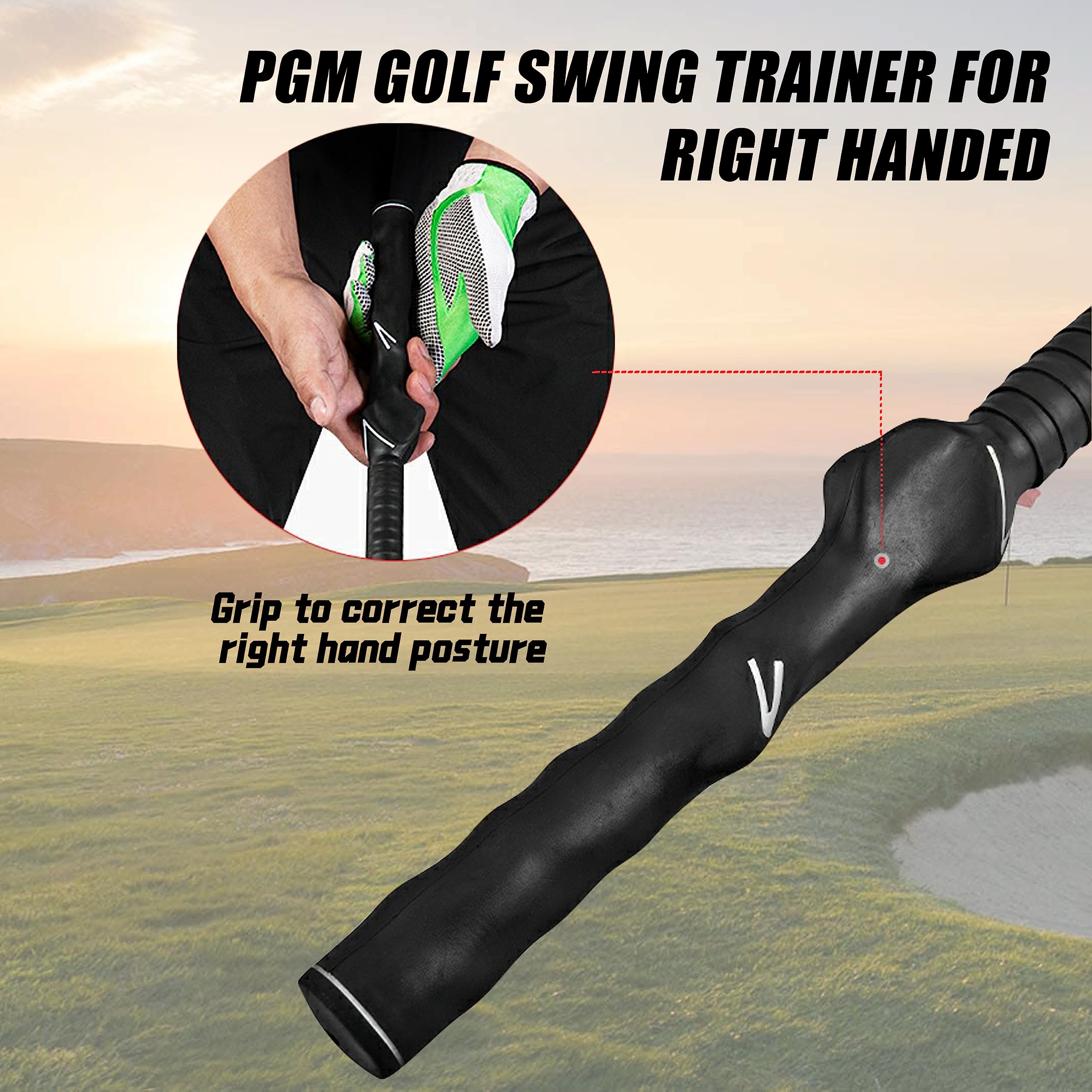 PGM Golf Swing Trainer - Golf Power Resistance Training Aid for Men & Women | Improve Swing Mechanics & Strength | Perfect for Driving Range, Backyard Practice & Indoor Golf Training