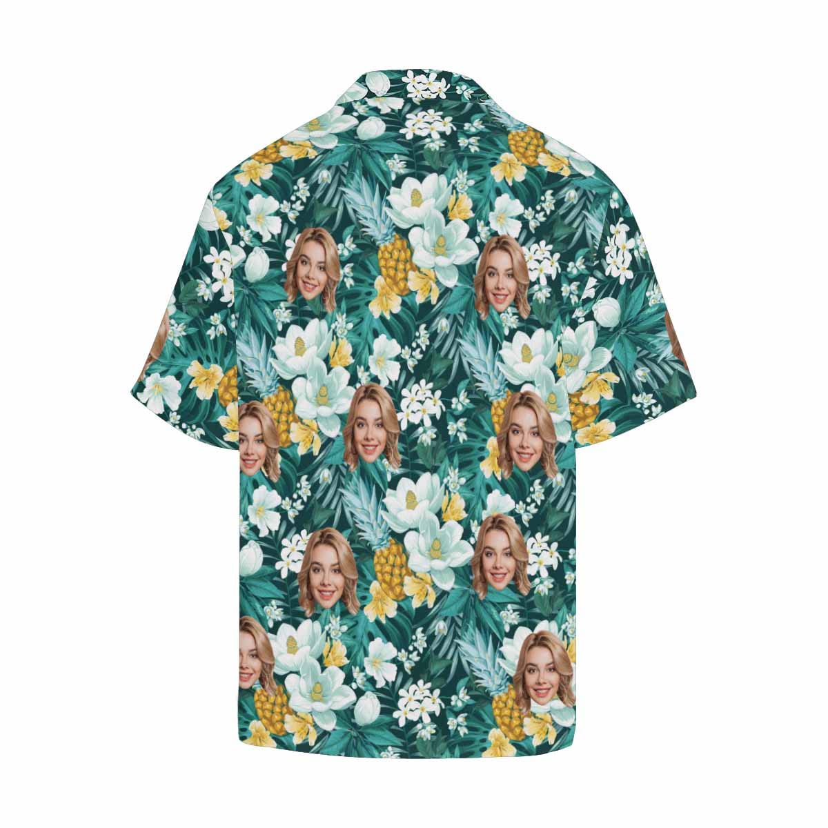 Custom Hawaiian Shirt for Men - Personalized Tropical Floral Aloha Shirt with Face Print | Summer Beach Party, Vacation, Luau & Casual Wear
