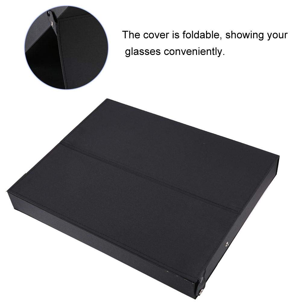 18 Grids Glasses Storage Box - Eyewear Display Case & Jewelry Watch Organizer - Sunglass Storage Holder for Men & Women - Perfect for Home, Office, and Retail Store Display
