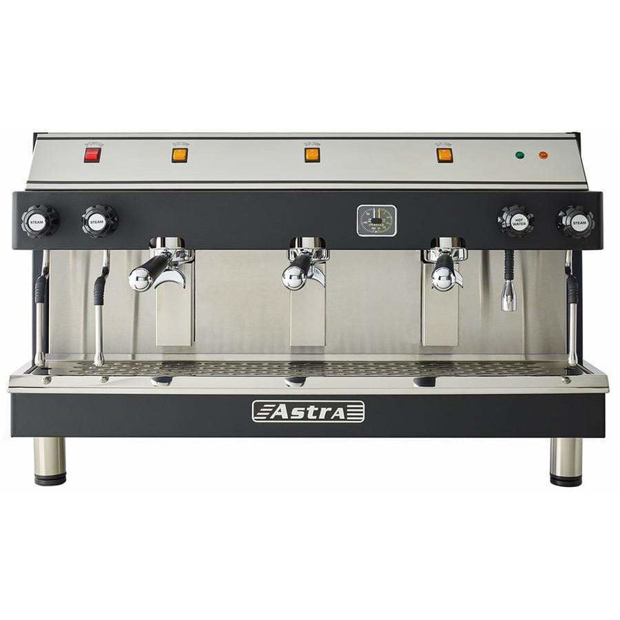 Astra MEGA III 3 Group Semi-Automatic Commercial Espresso Machine for Coffee Shops, Restaurants & Cafes - Professional Barista Grade Coffee Maker for High Volume Use