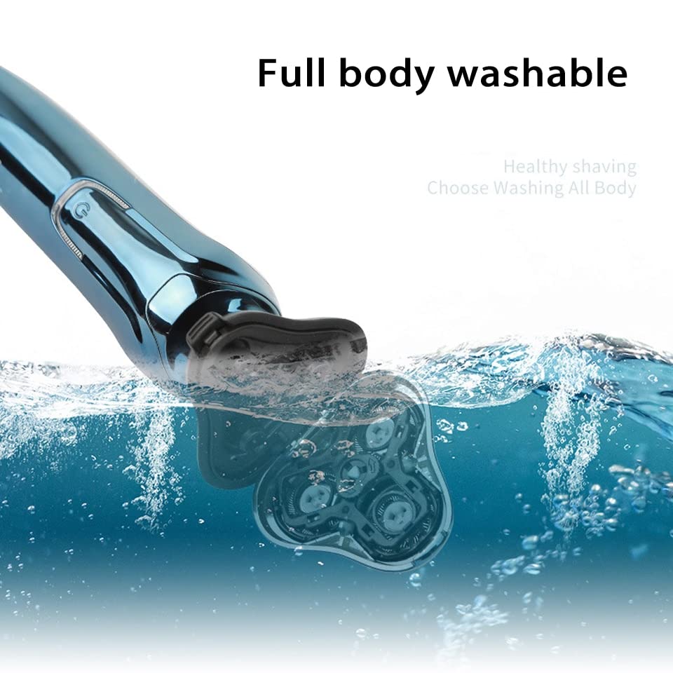 Men's Electric Razor - Waterproof Wet/Dry Shaver with 360° Floating Heads, USB Rechargeable Beard Trimmer & Clipper for Smooth Shaving - Perfect for Travel, Gym & Daily Grooming